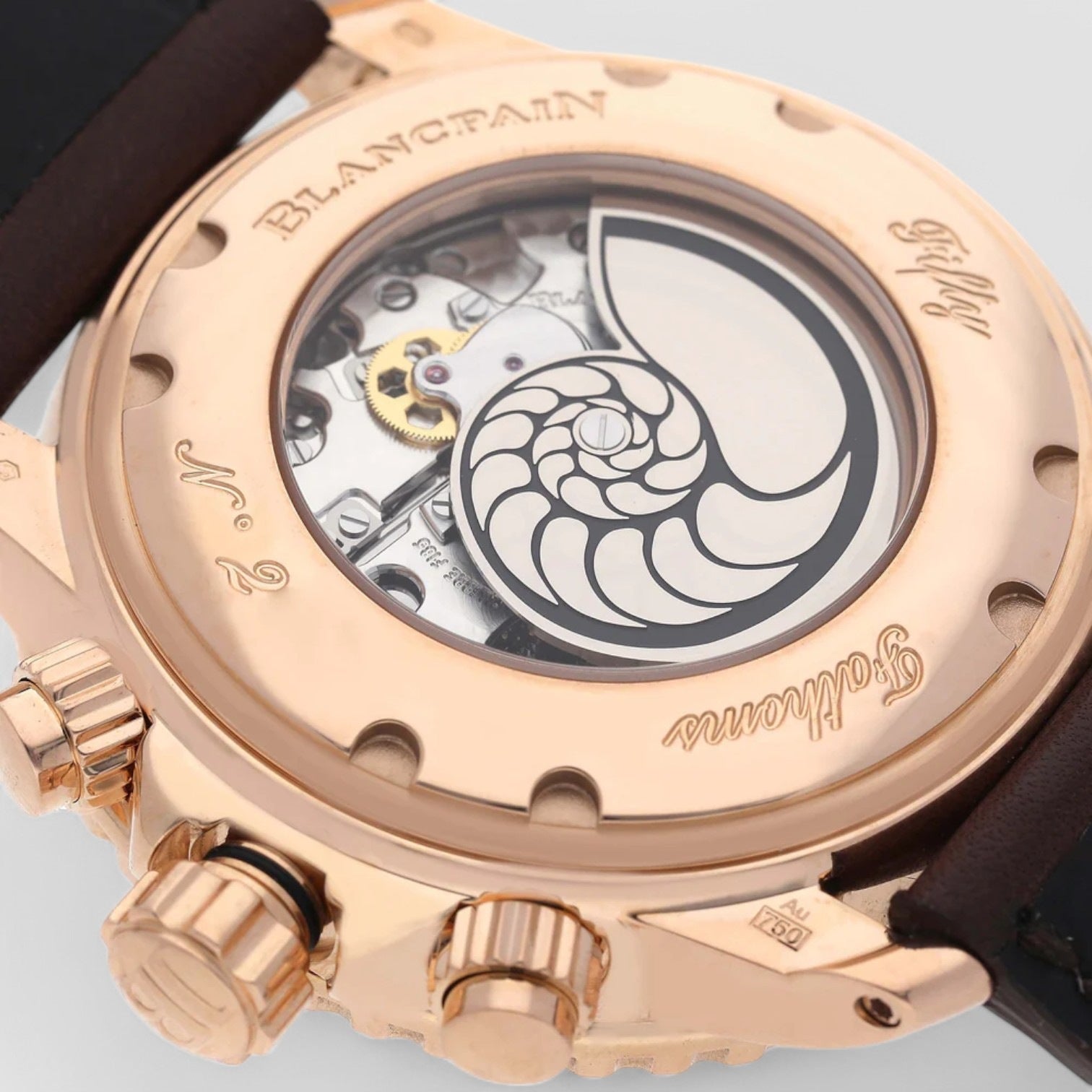 Fifty Fathoms Chronograph 18K Rose Gold Grey Dial
