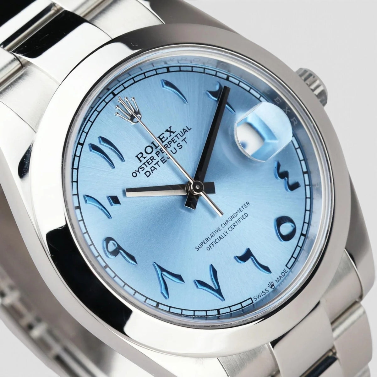 Datejust 41 Blue Arabic Custom Dial Oyster