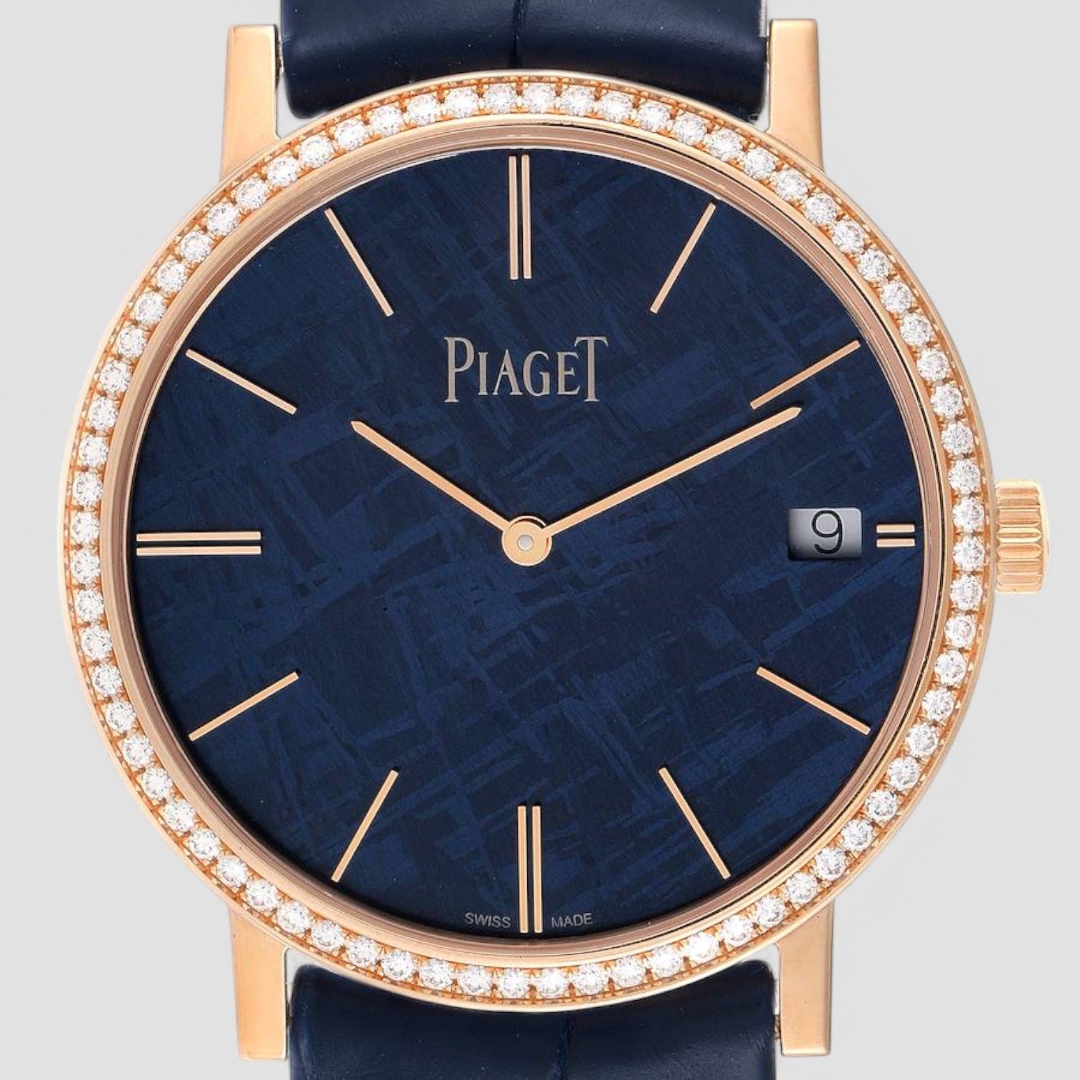 Rose Gold Ultra-Thin Meteorite Diamond Limited Edition Mens Watch