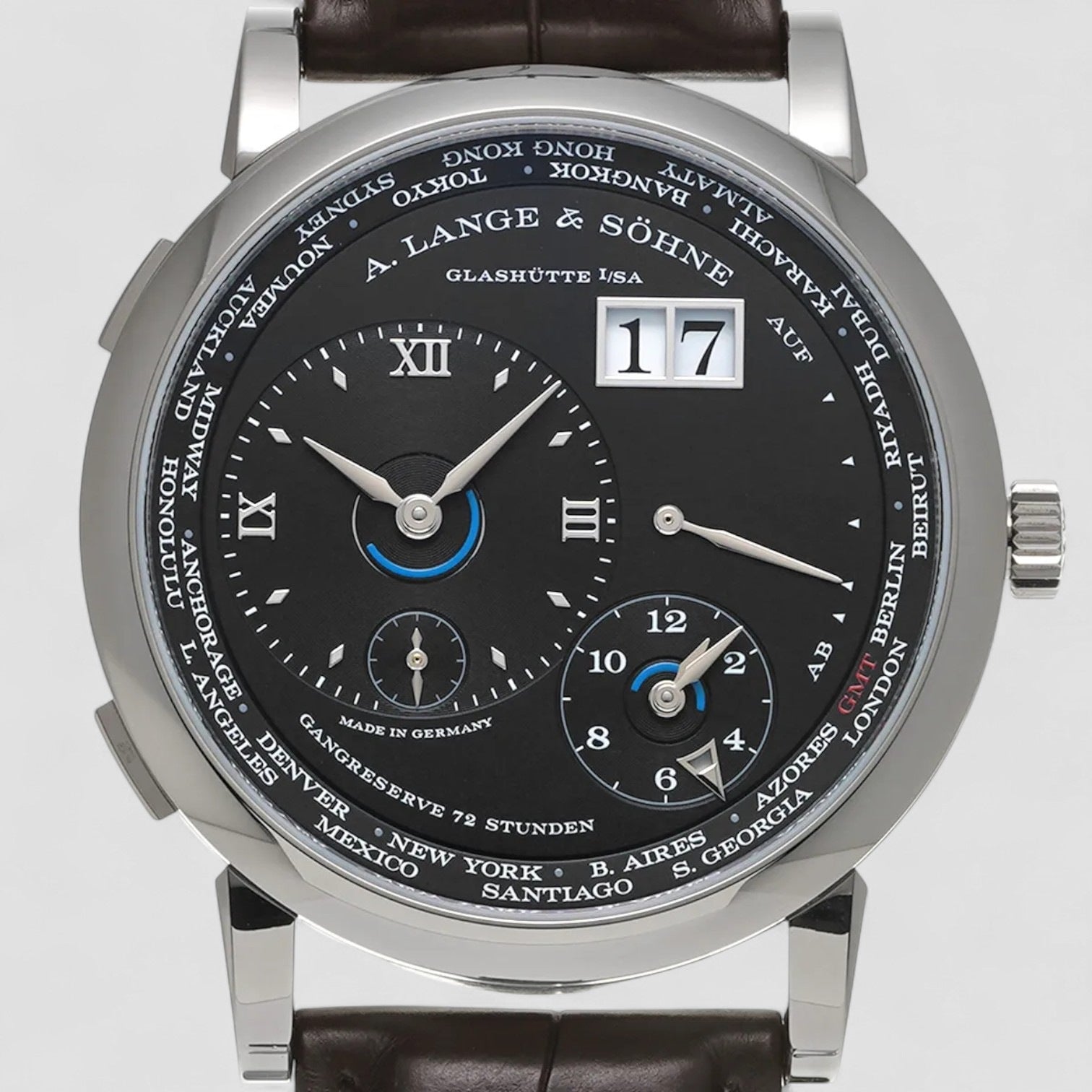 Lange 1 Time Zone 18K White Gold / Black Dial 2021