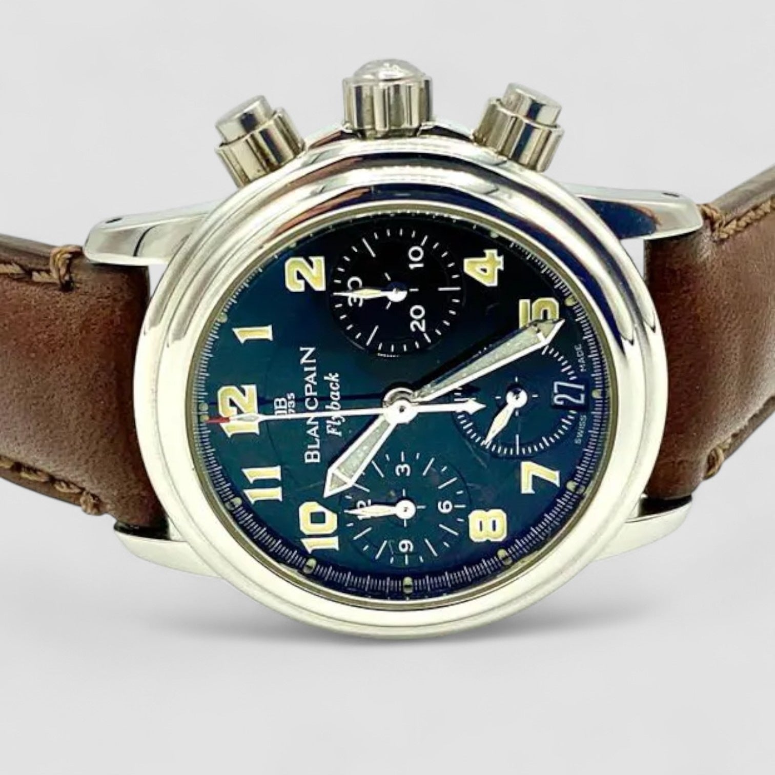 Leman Flyback Chronograph Black Dial SS