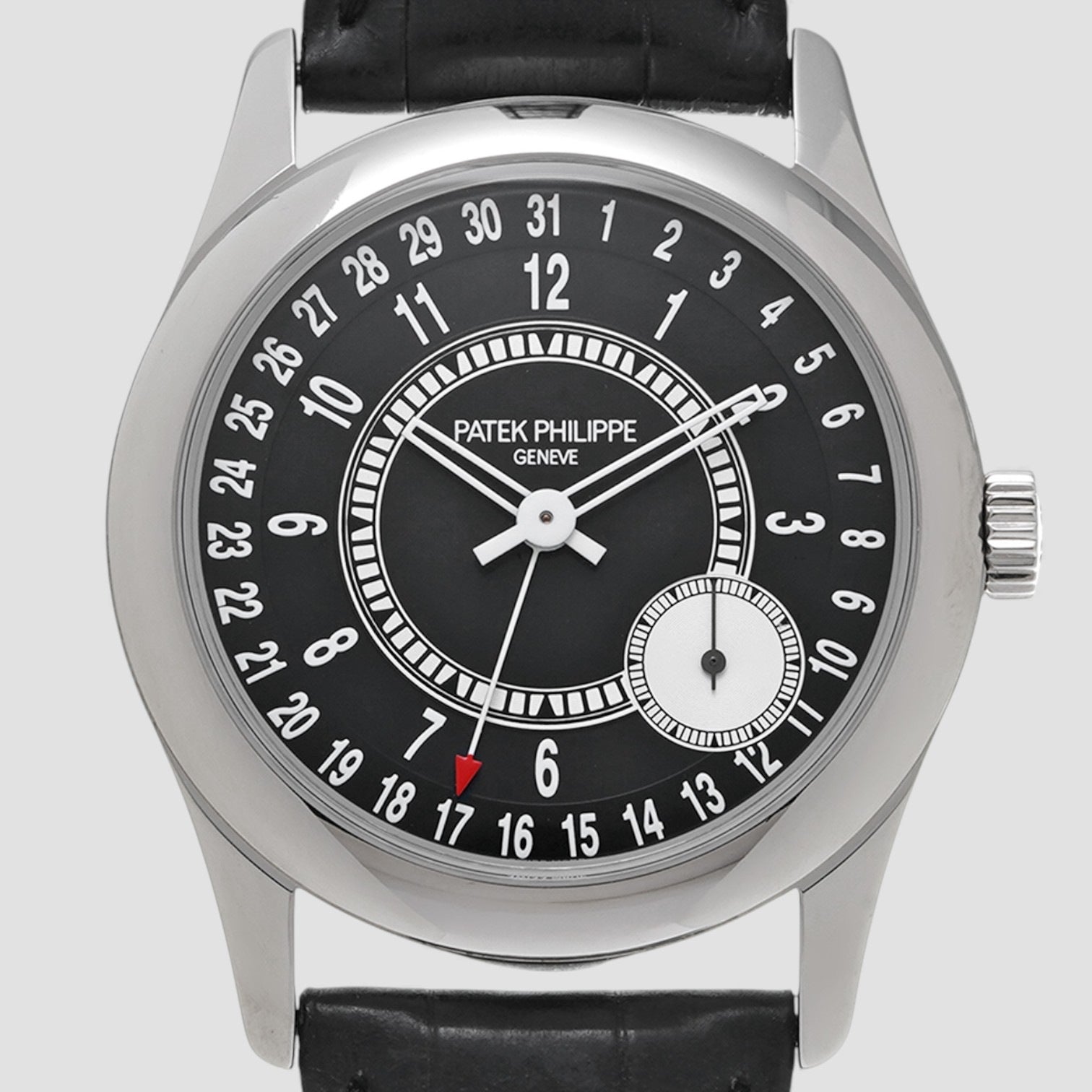 Calatrava 18K White Gold Ebony Sunburst Black Dial