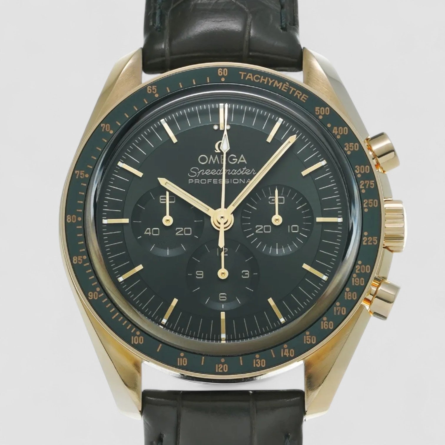 Speedmaster Moonwatch Professional Yellow Gold MOONSHINE Green Dial