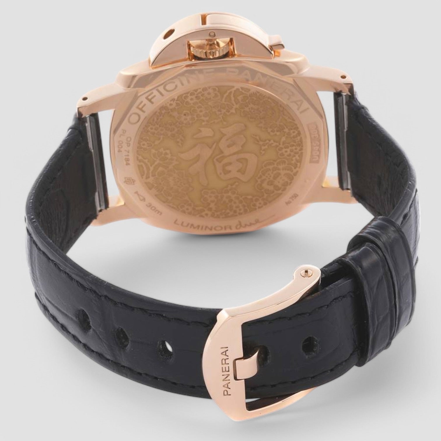 Luminor Due Rose Gold Black Dial Mens Watch
