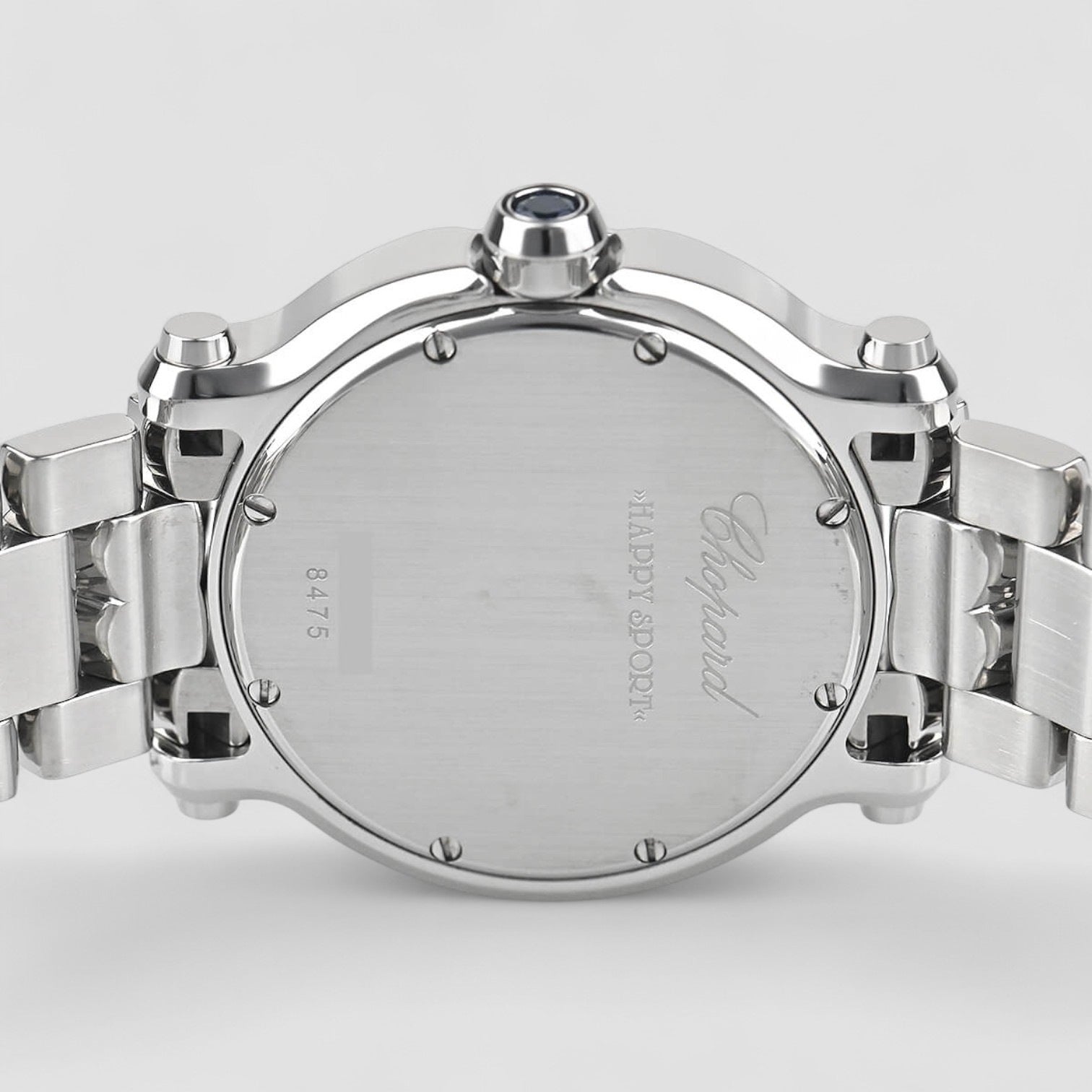 Happy Sport Black Dial with Three Floating Diamonds Ladies Watch