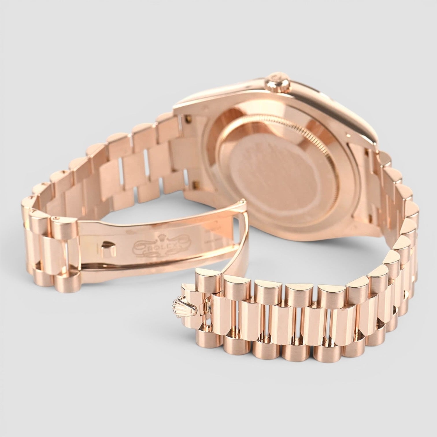 Day-Date II 41mm 18K Everose Gold Black Roman Dial