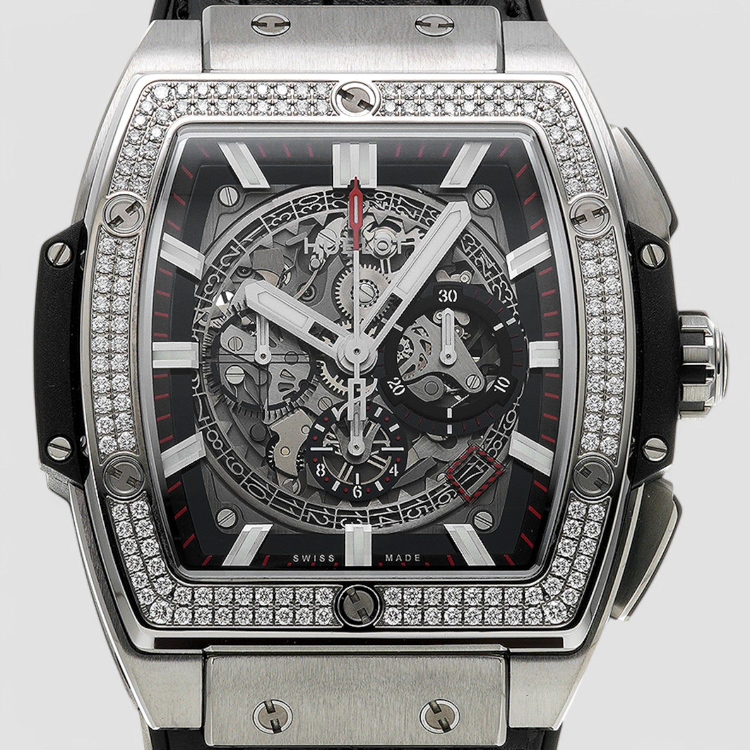 Shaped Spirit of Big Bang Chronograph Titanium Diamonds 45mm