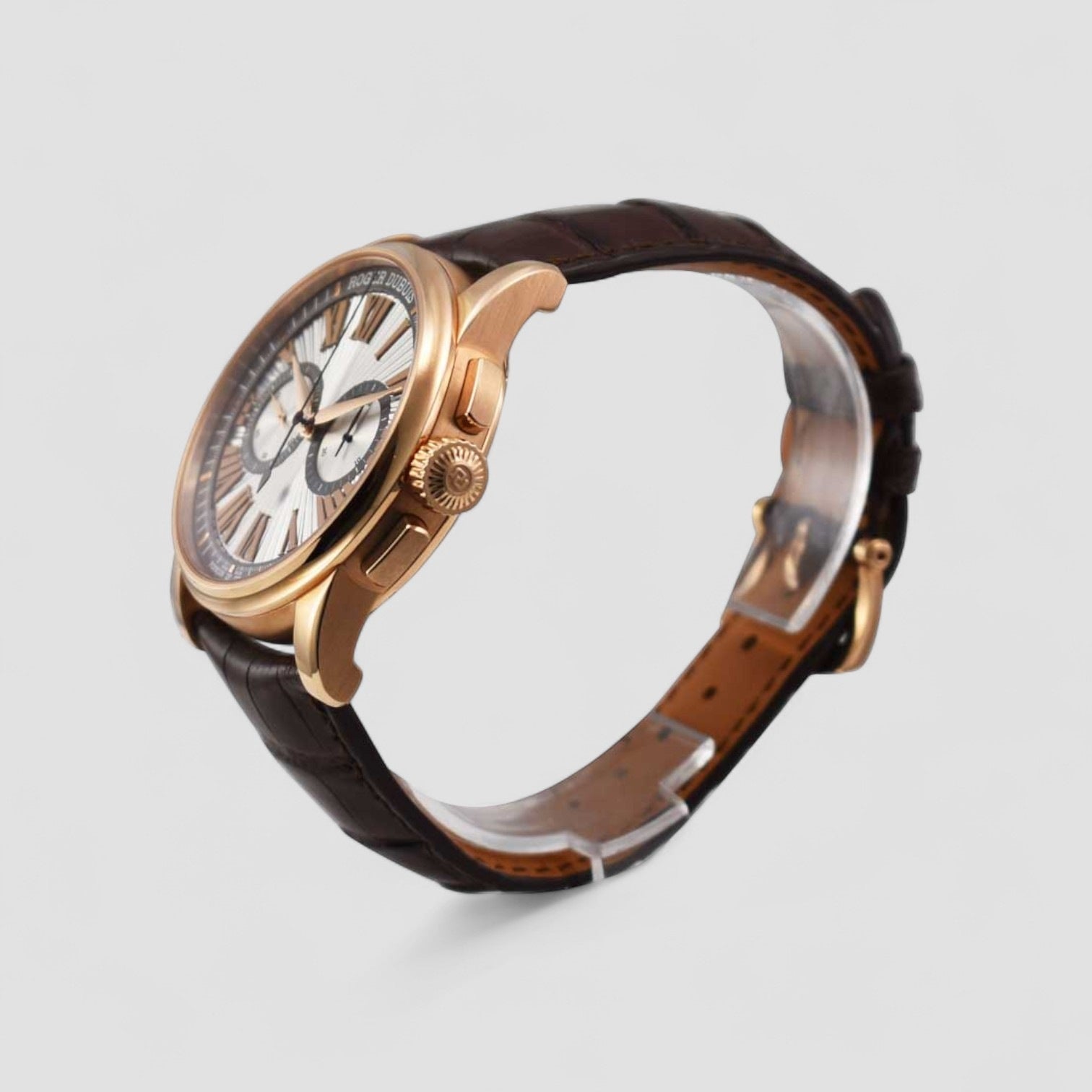 Hommage Mens Chronograph 42mm Automatic Rose Gold