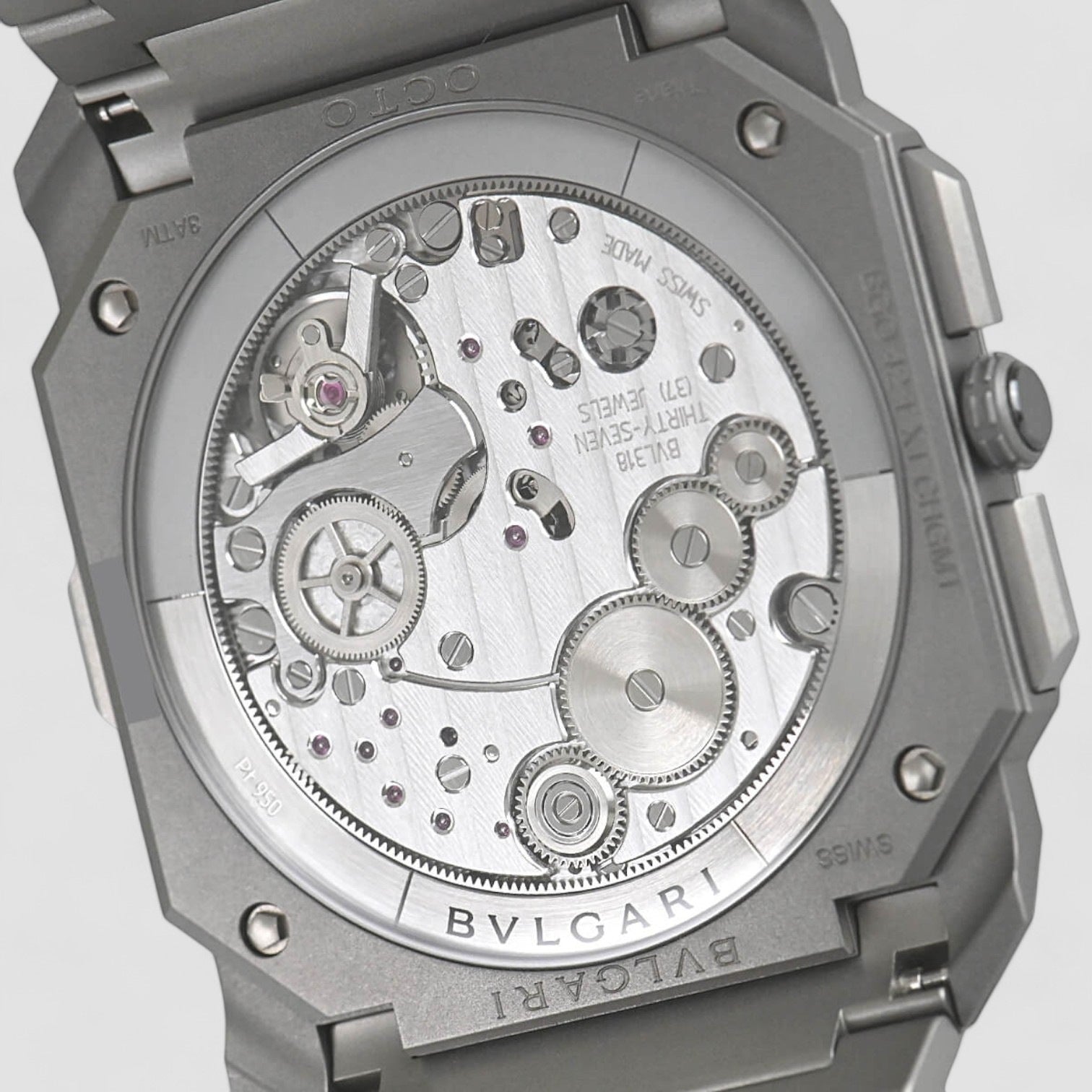 Octo Finissimo Chronograph GMT Titanium Grey / Black 42MM