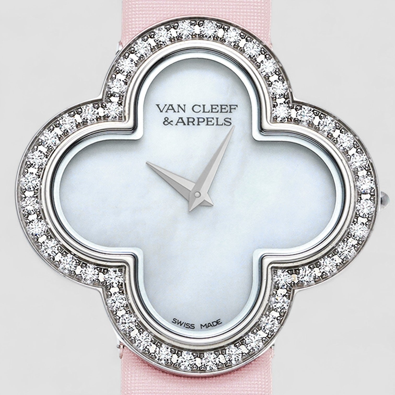 Alhambra Watch Medium Model 18k White Gold