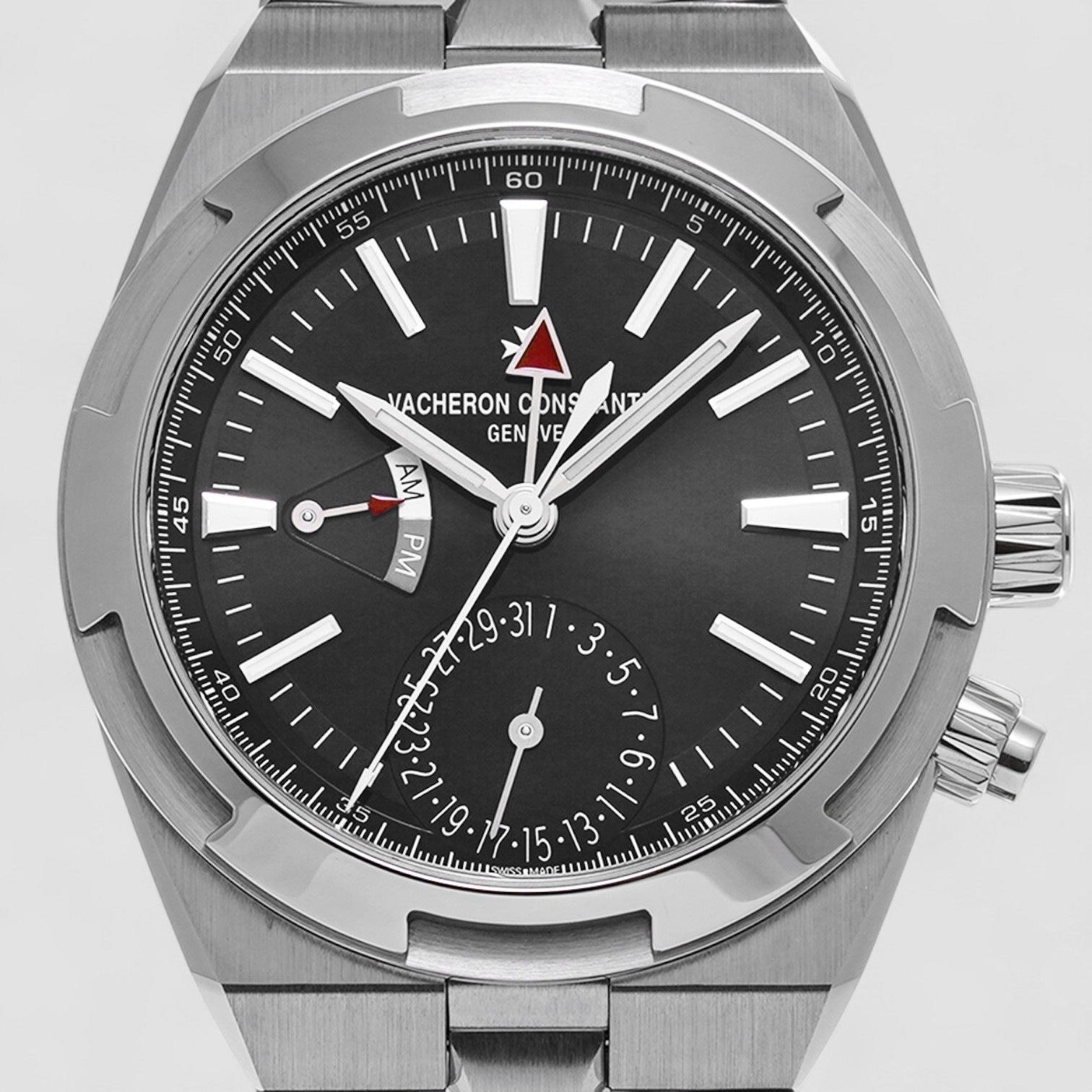 Overseas Dual Time SS Black Dial