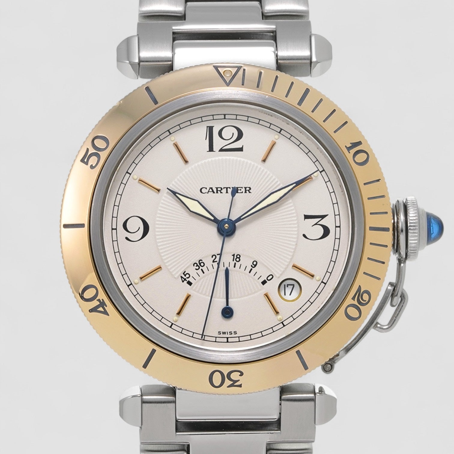 Pasha Diver Power Reserve Steel Yellow Gold Mens Watch