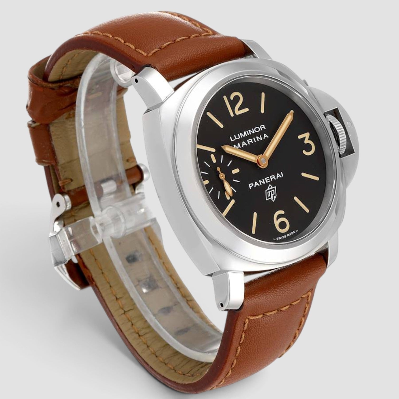 Luminor Marina Logo 44mm Steel Tropical Brown Dial