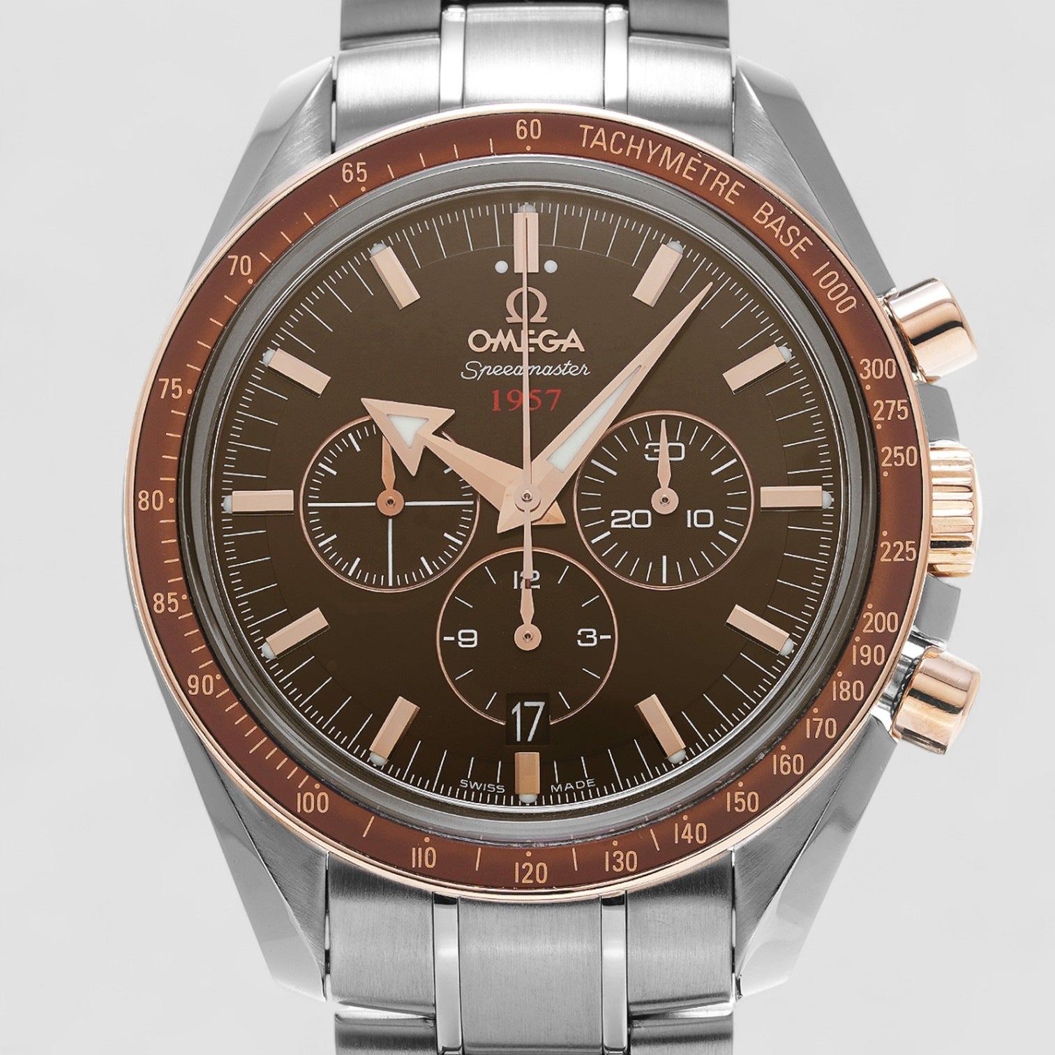 Speedmaster Broad Arrow 1957 Steel Rose Gold Unisex Watch