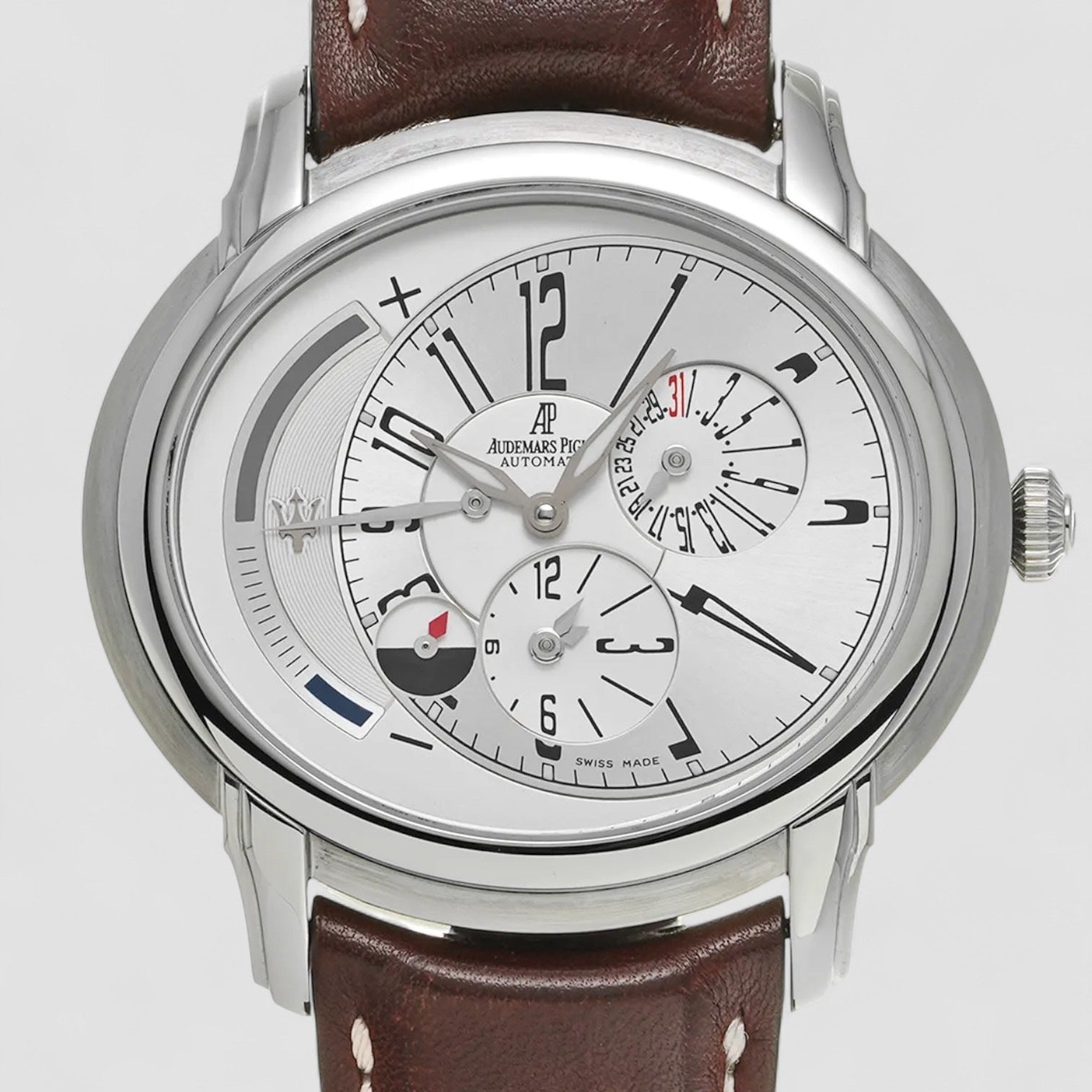 Millenary Silver colored/Leather Ø45 mm