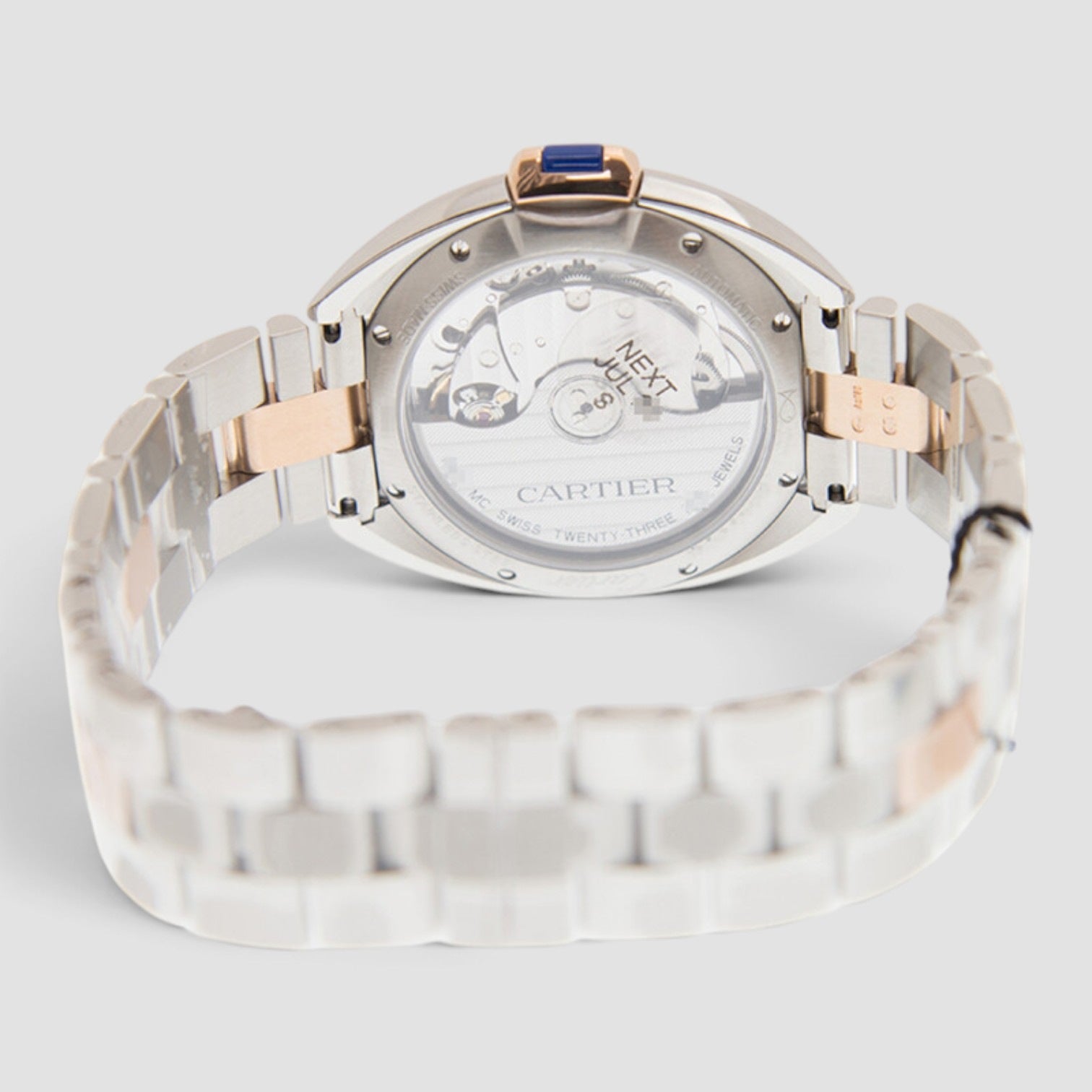 Clé de Cartier Automatic 40mm Steel & Rose Gold White Dial