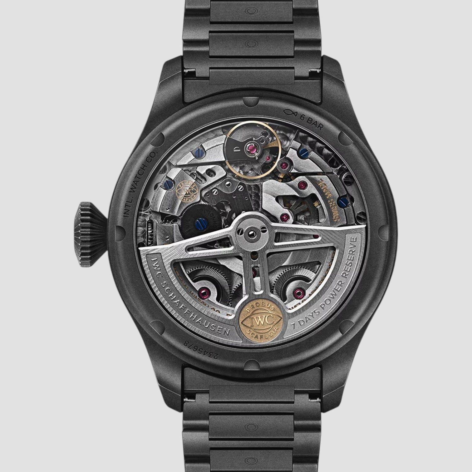 Schaffhausen Big Pilots Watch Perpetual Calendar TOP GUN Ceratanium Automatic