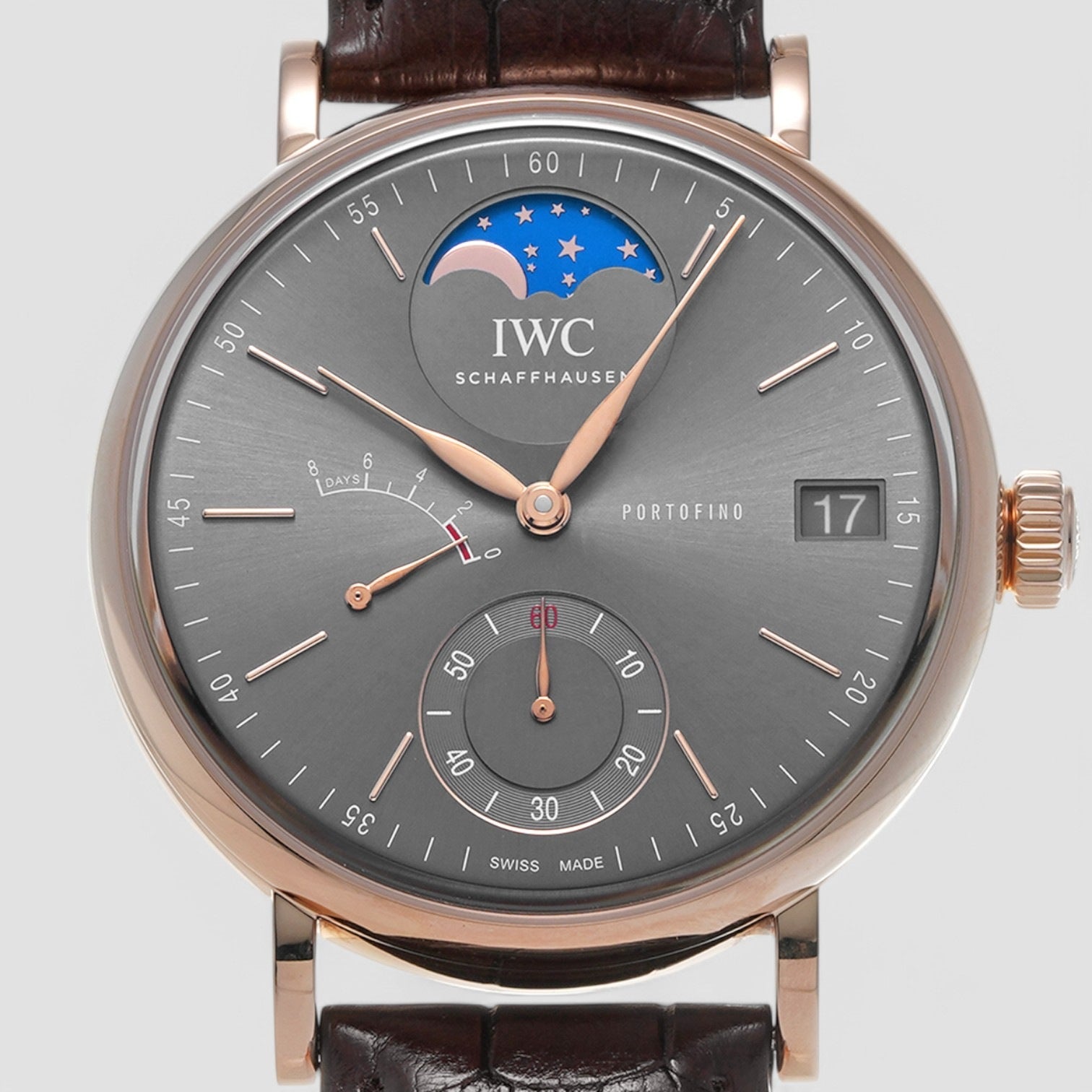 Portofino Hand Wound Moonphase Eight Days 45mm Mens Watch