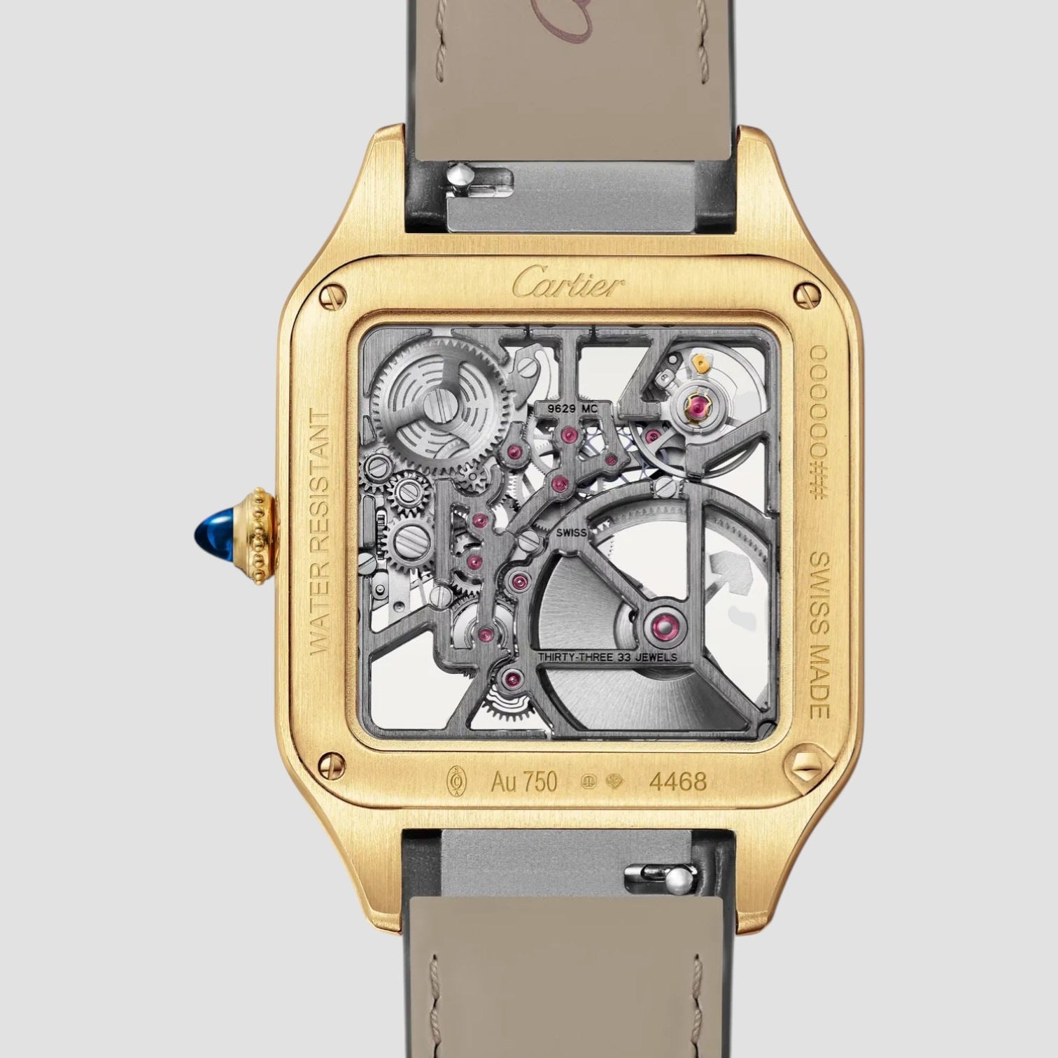 Santos-Dumont Skeleton micro-rotor watch Large model