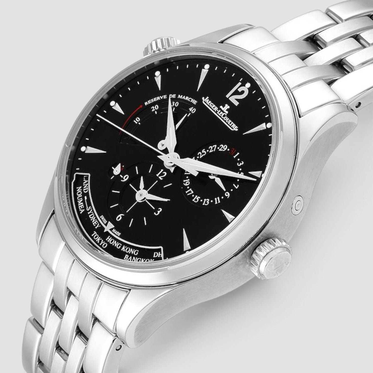 Master Geographic 39mm Stainless Steel Black Dial