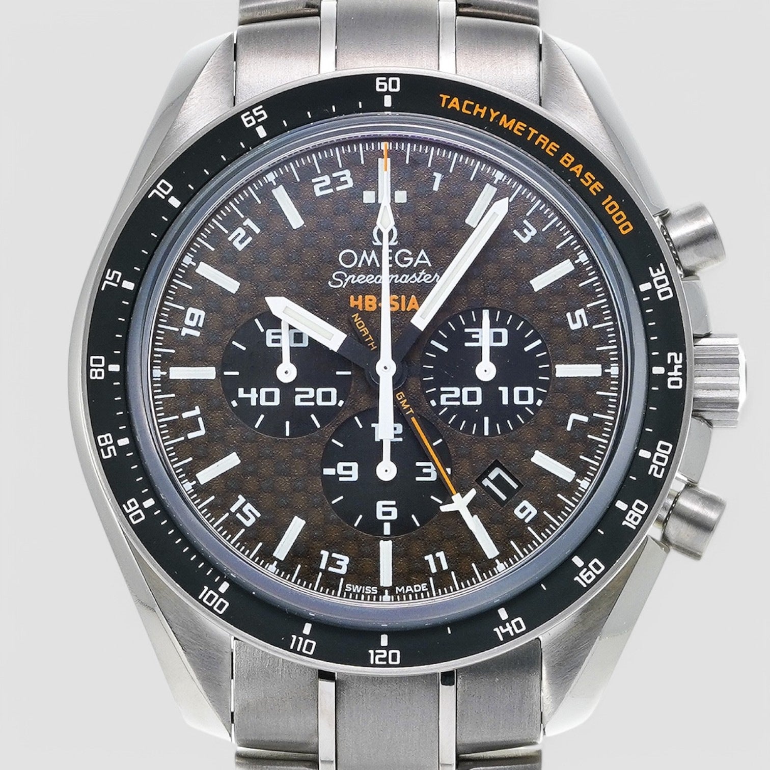 Speedmaster HB-SIA GMT Chronograph SOLAR IMPULSE Titanium / Carbon Fiber Description