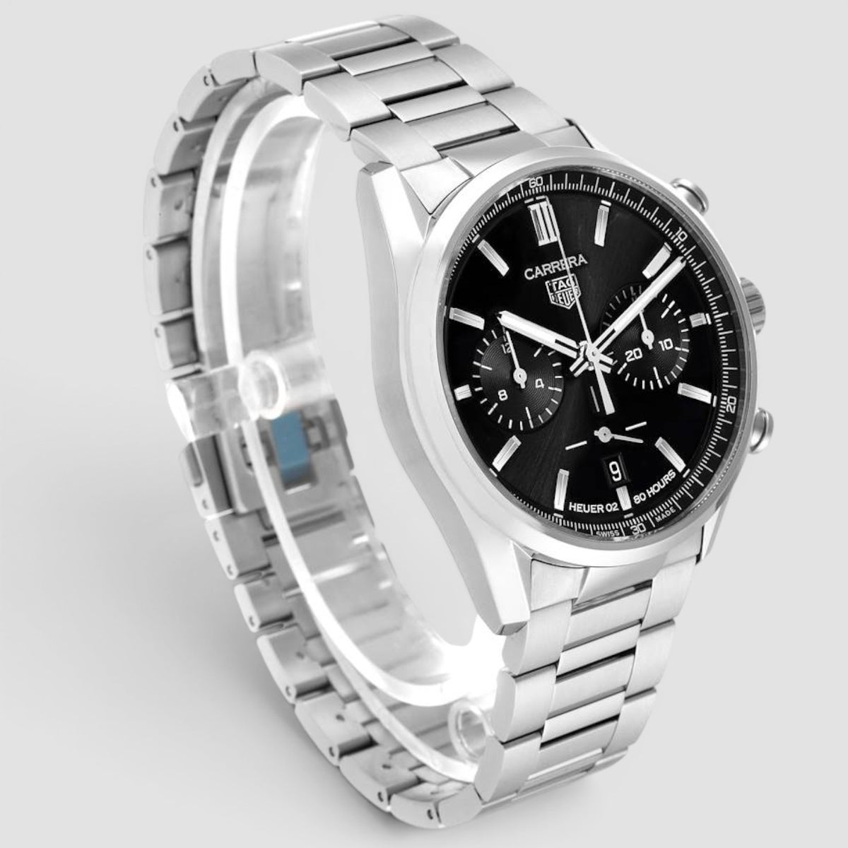 Heuer Carrera Calibre Heuer 02 Chronograph Black Dial