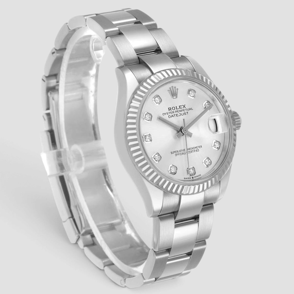 Datejust 31 Silver Diamond Dial