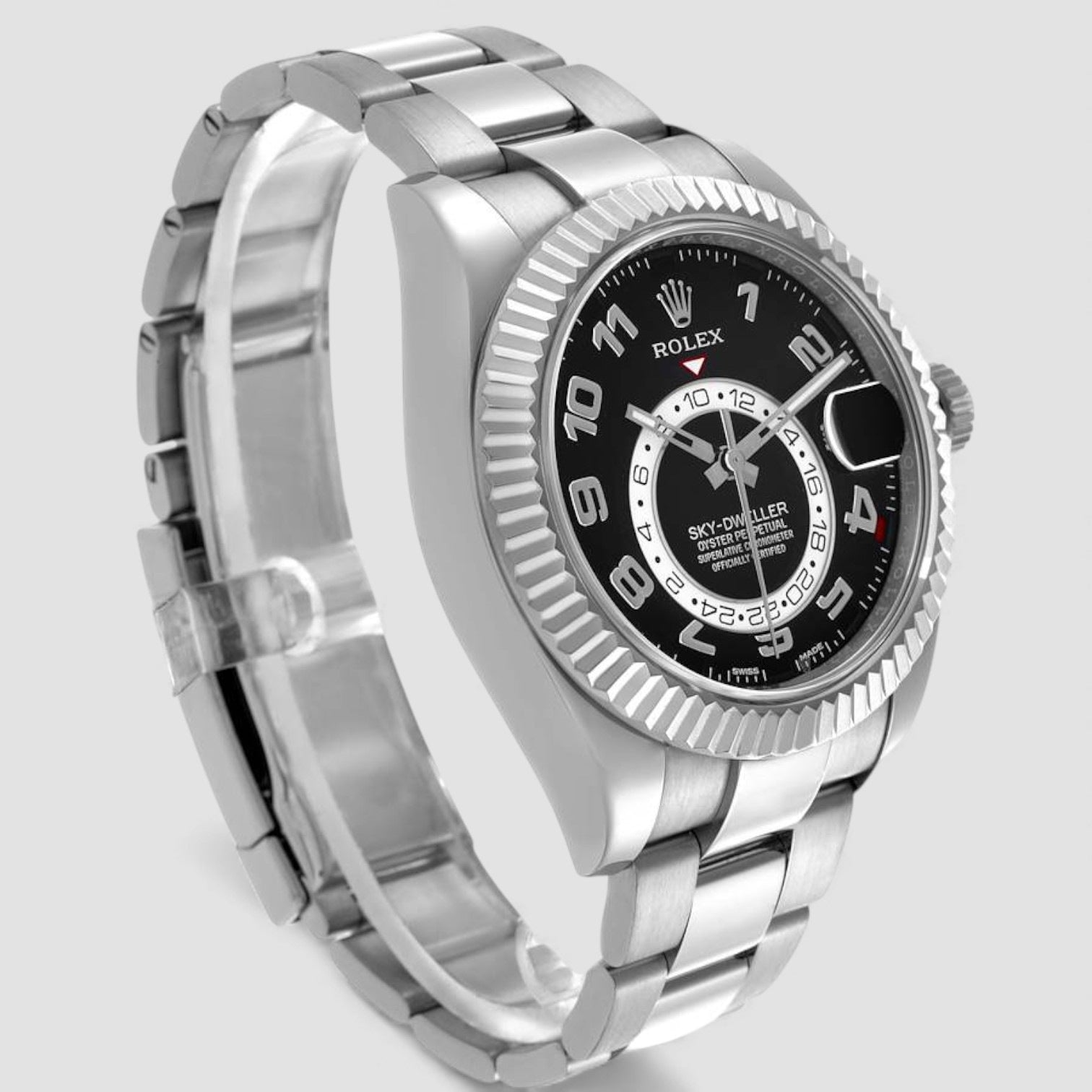 Sky-Dweller 42mm Black Dial Oyster Bracelet Men's Watch