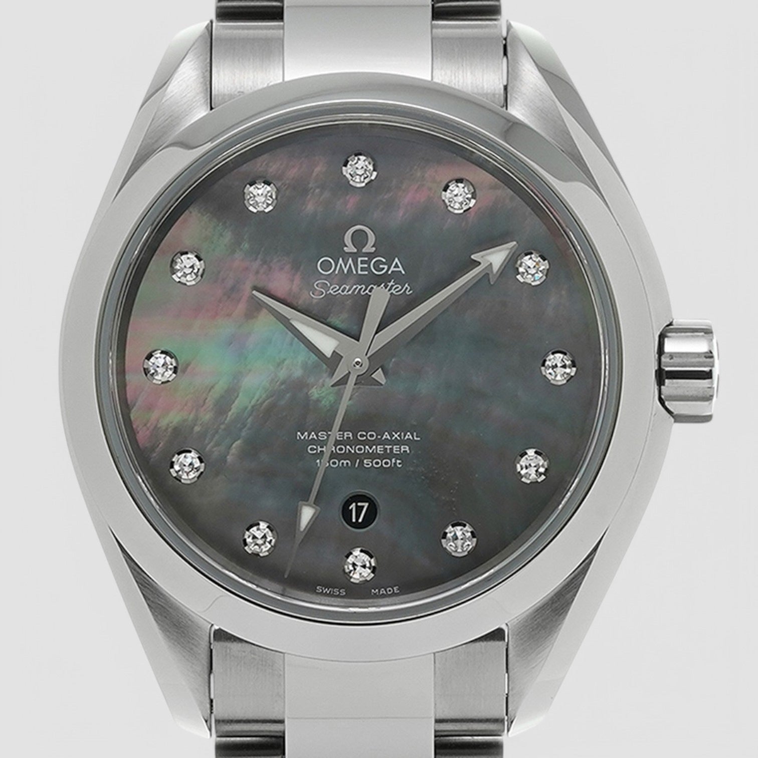 Seamaster Aqua Terra Mother of Pearl Diamond Dial Stainless Steel Automatic Unisex Watch
