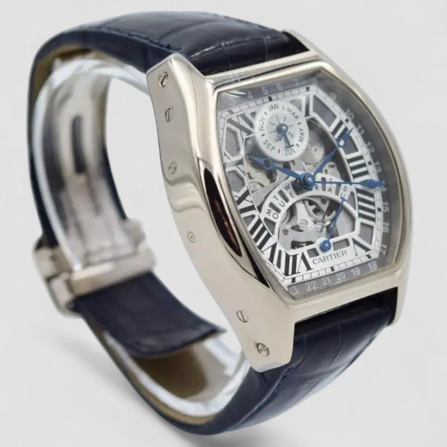 Tortue Perpetual Calendar in 18k White Gold