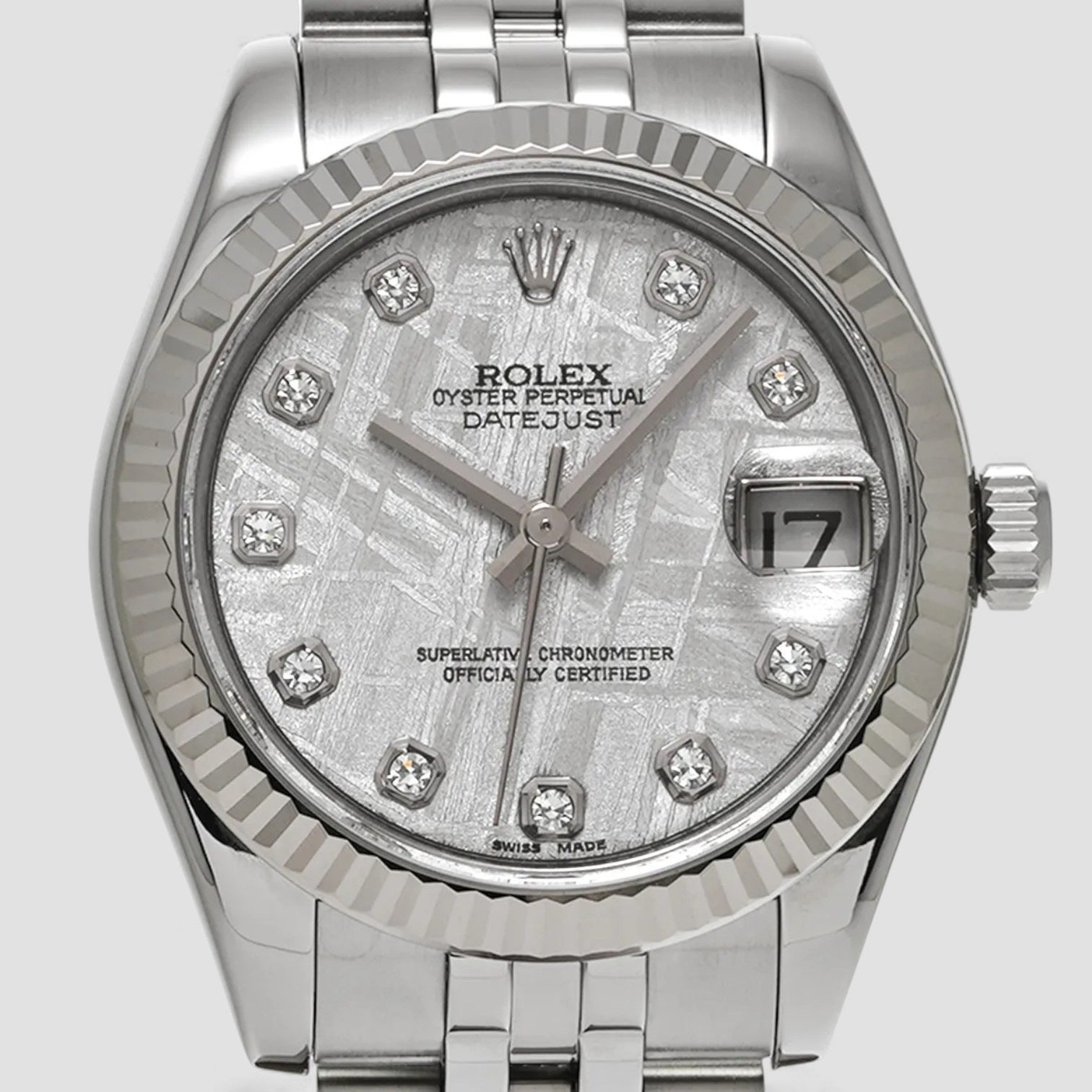 Datejust 31 Automatic Sliver Meteorite Dial Diamond Jubilee Ladies Watch