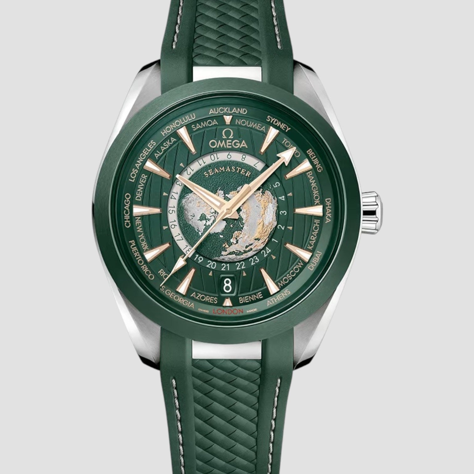 Aqua Terra 150M GMT Worldtimer Co-Axial 43mm Mens Watch