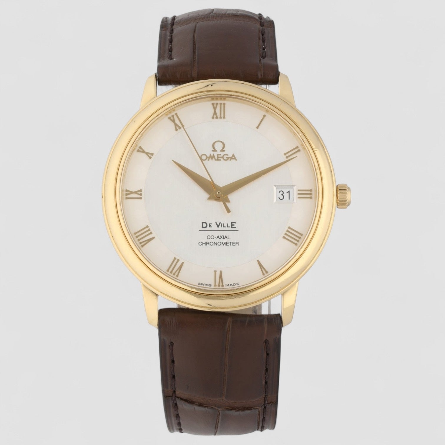 De Ville Prestige 36.5mm Gold Watch