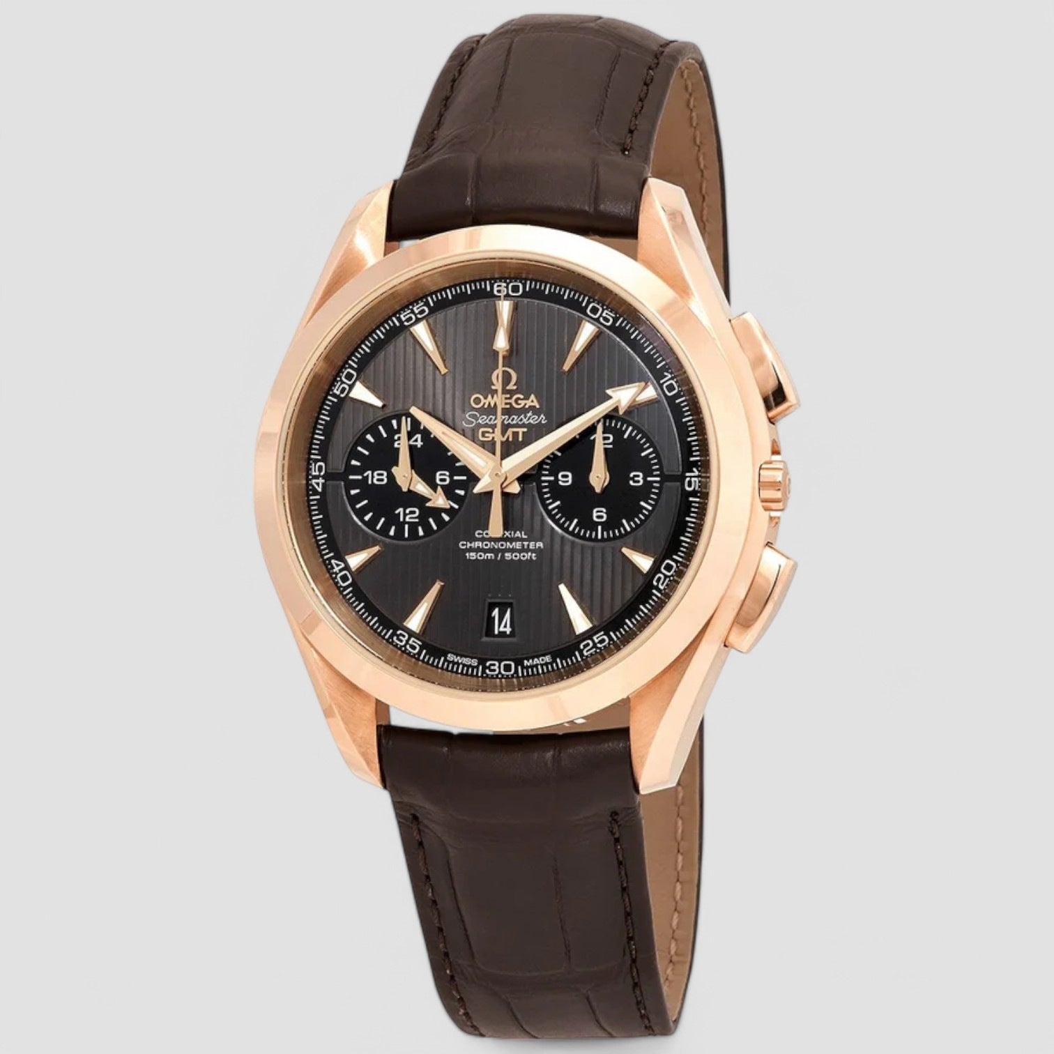 Seamaster Aqua Terra 18kt Rose Gold Automatic Chronograph GMT Men's W