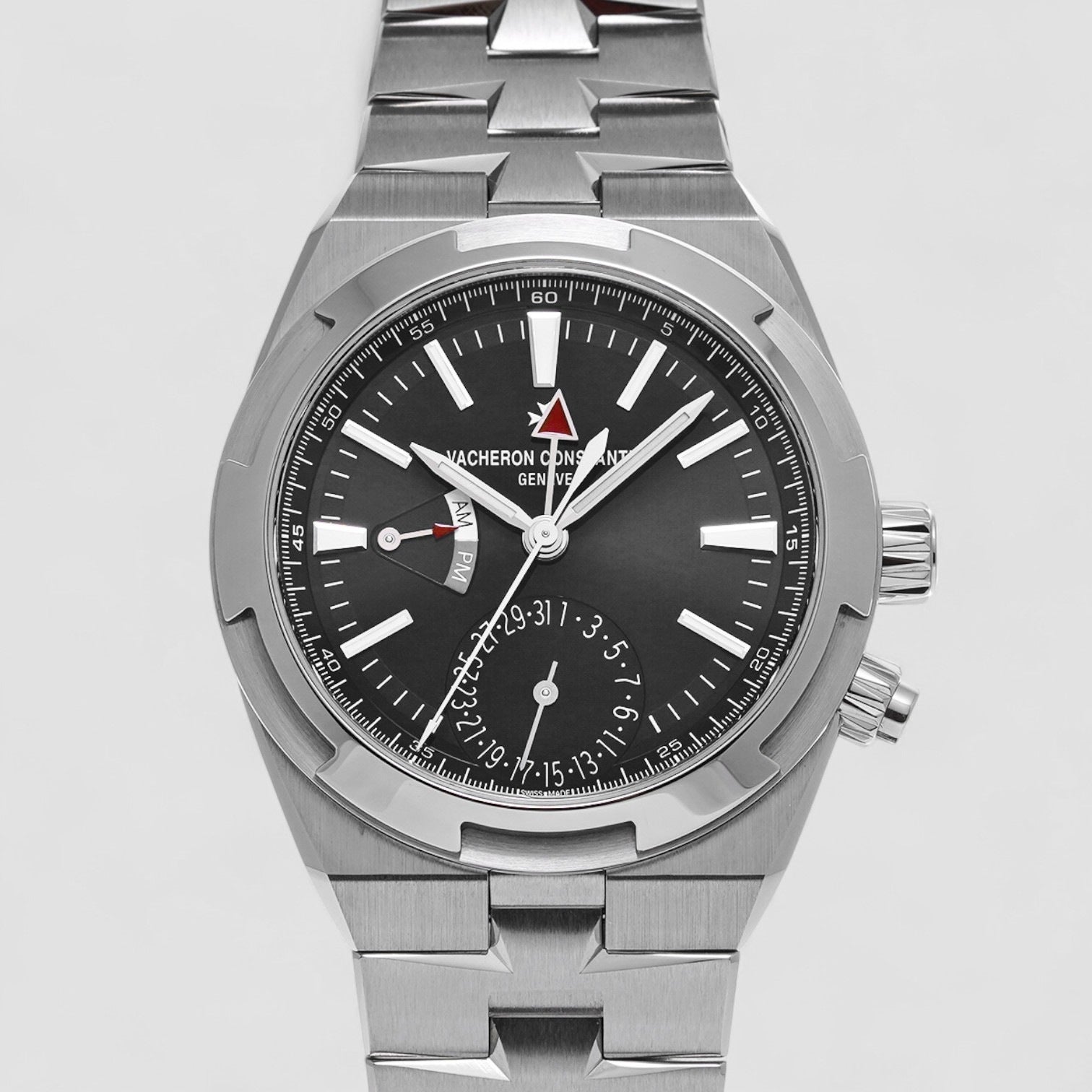 Overseas Dual Time SS Black Dial