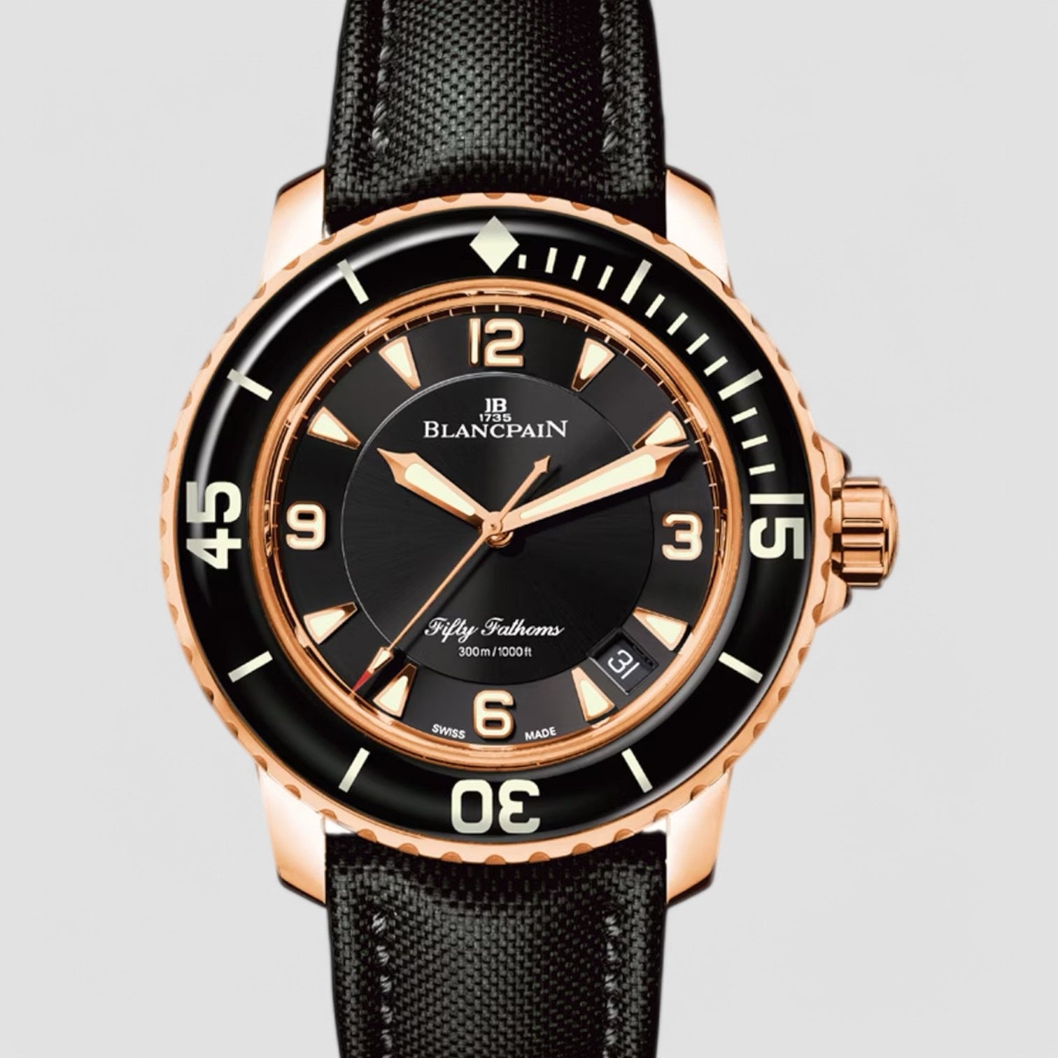 Fifty Fathoms 18K Rose Gold / Kevlar
