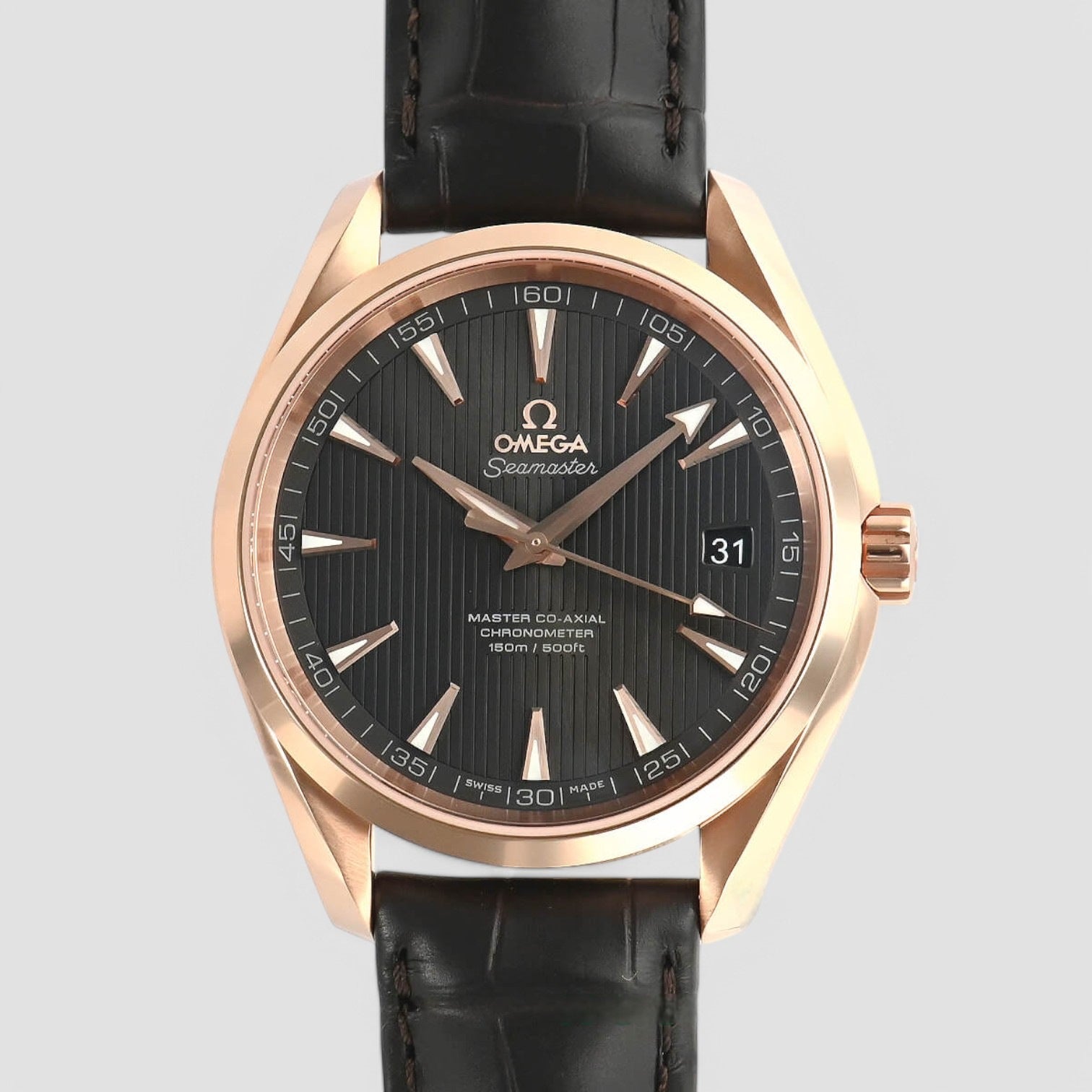 Aqua Terra Brown Dial Rose Gold 42MM