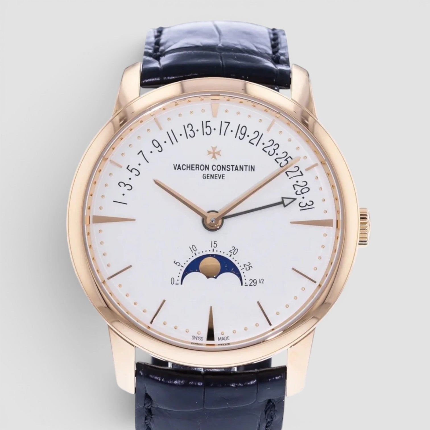 Patrimony 42.5mm Rose Gold Silver Dial