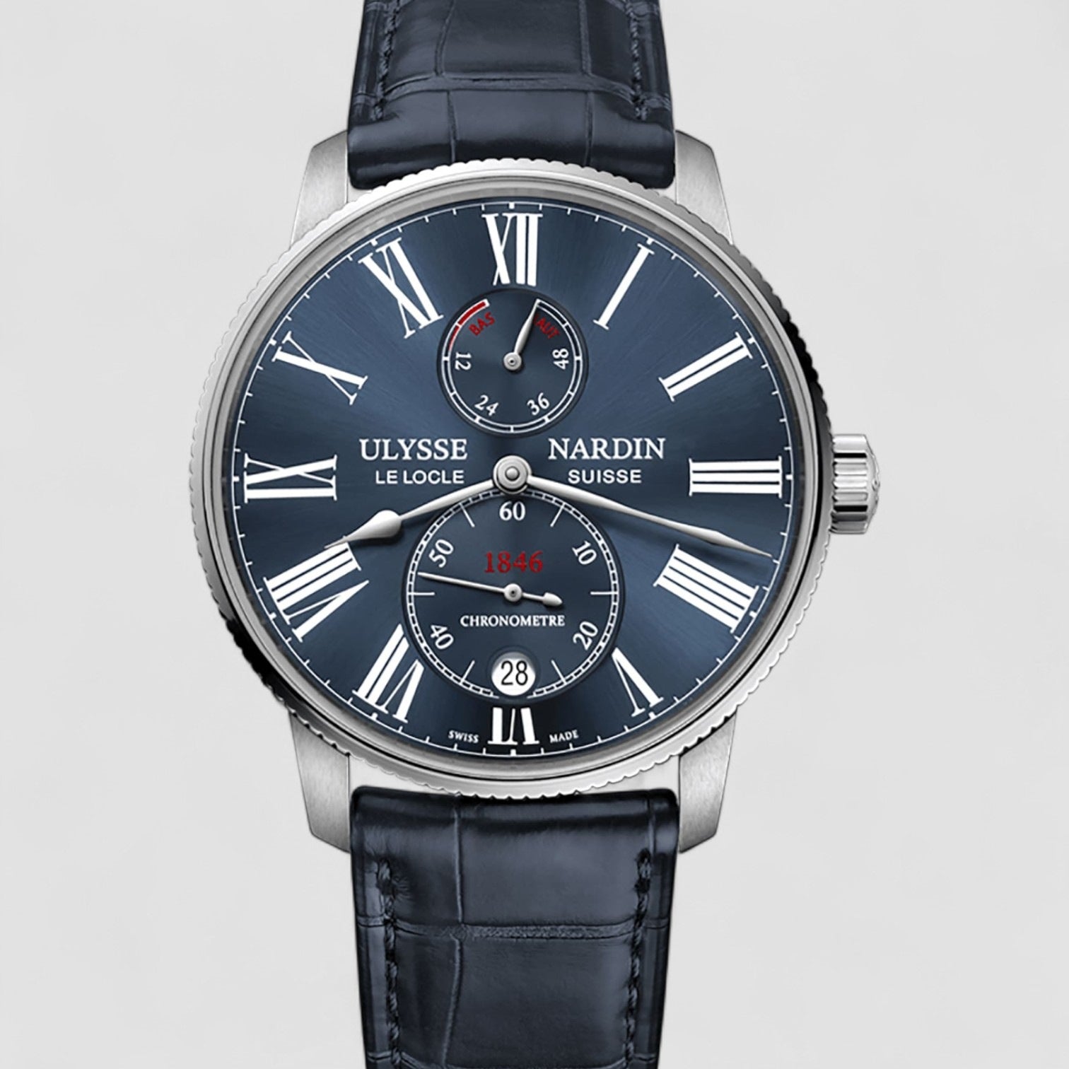 Marine Chronometer Torpilleur Blue Dial SS