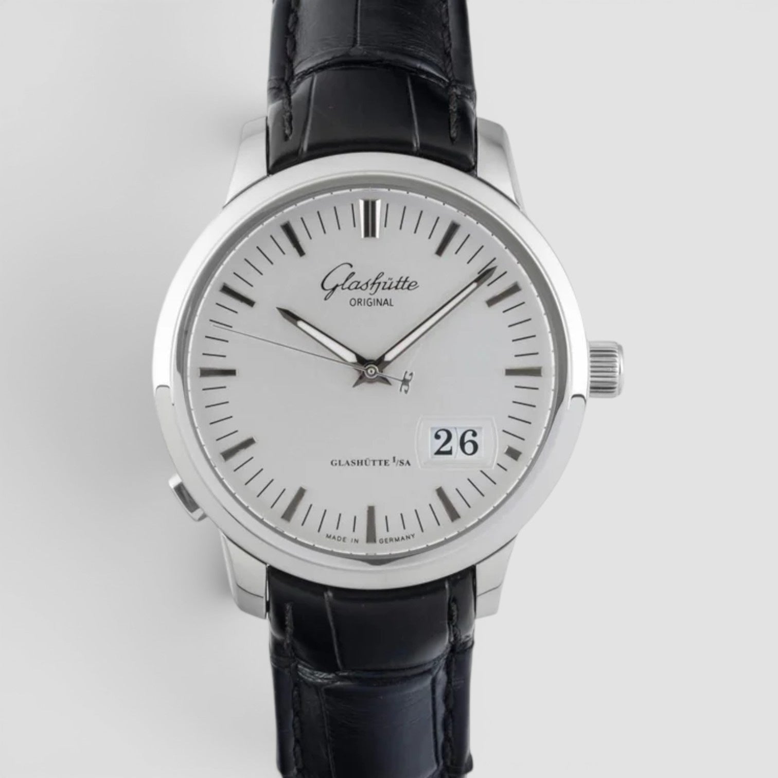 Senator Panorama Date Steel Silver Dial Automatic