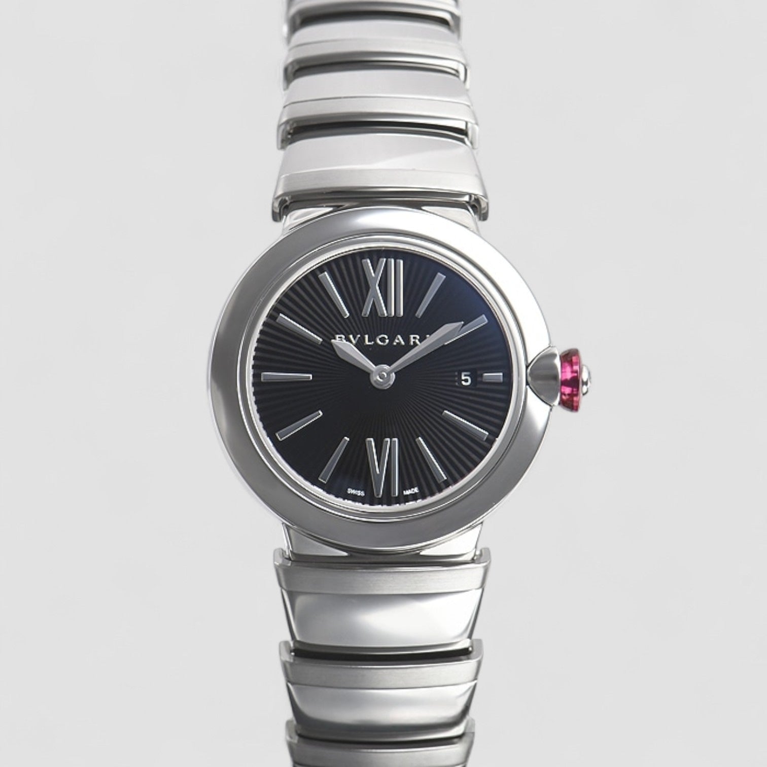 LVCEA Quartz Black Dial Steel Ladies Watch