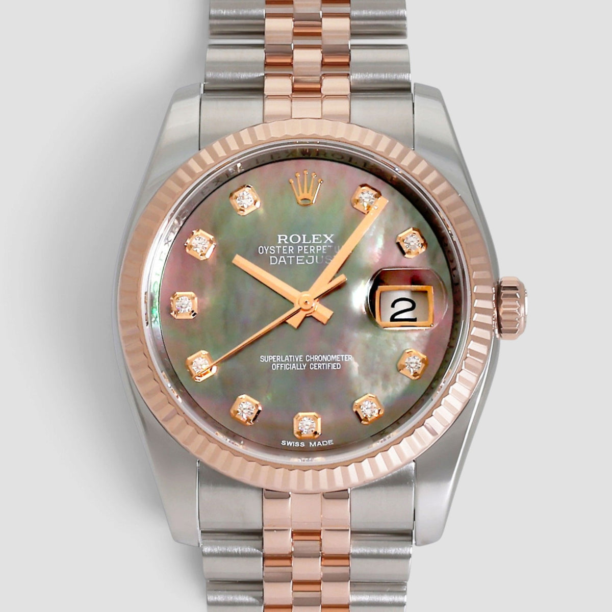 Datejust 36 Dark Mother-of-Pearl Diamond Dial Jubilee