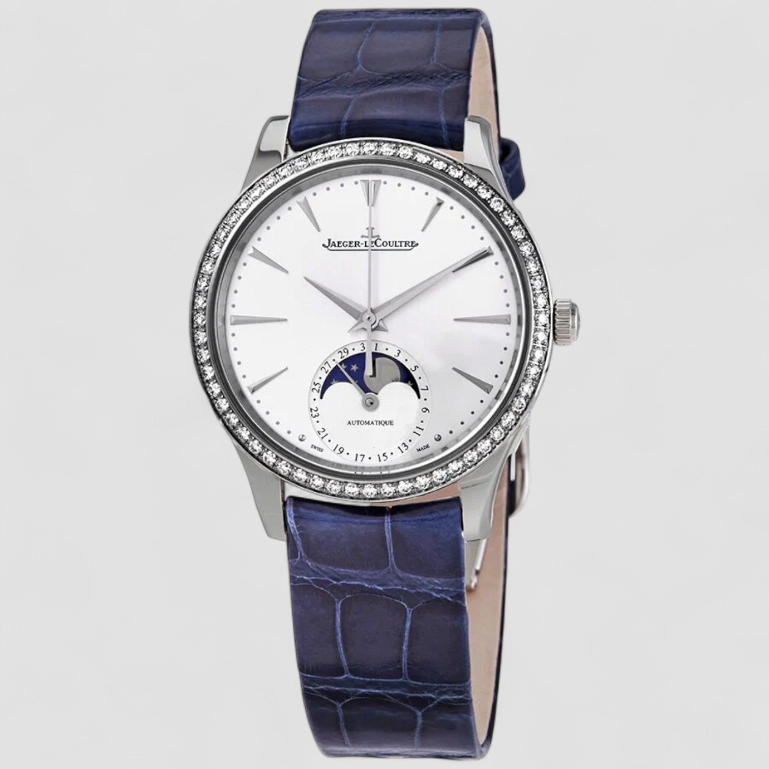 Master Ultra Thin Automatic Ladies Diamond Moon Watch