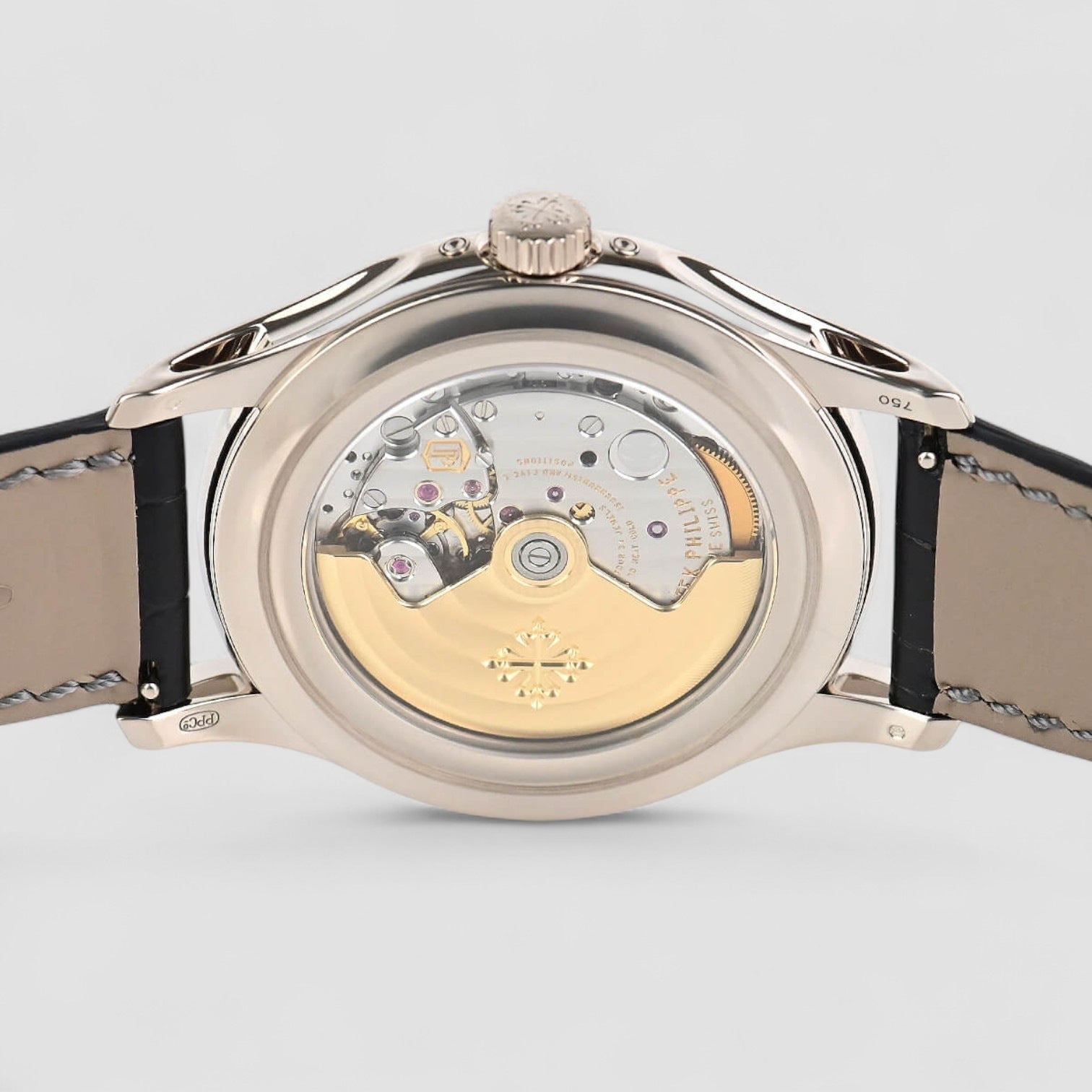 Annual Calendar Black Dial 18K White Gold