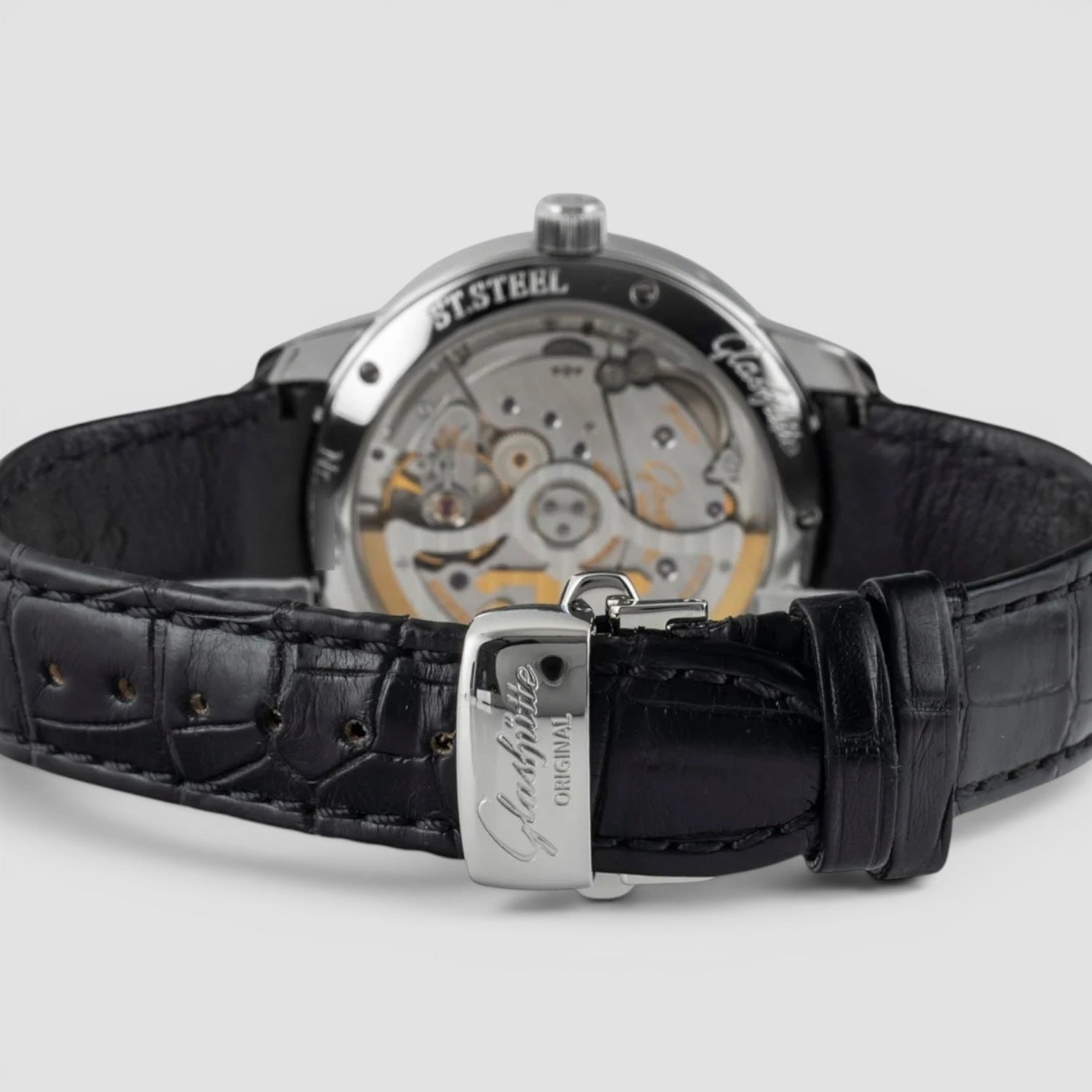 Senator Panorama Date Steel Silver Dial Automatic