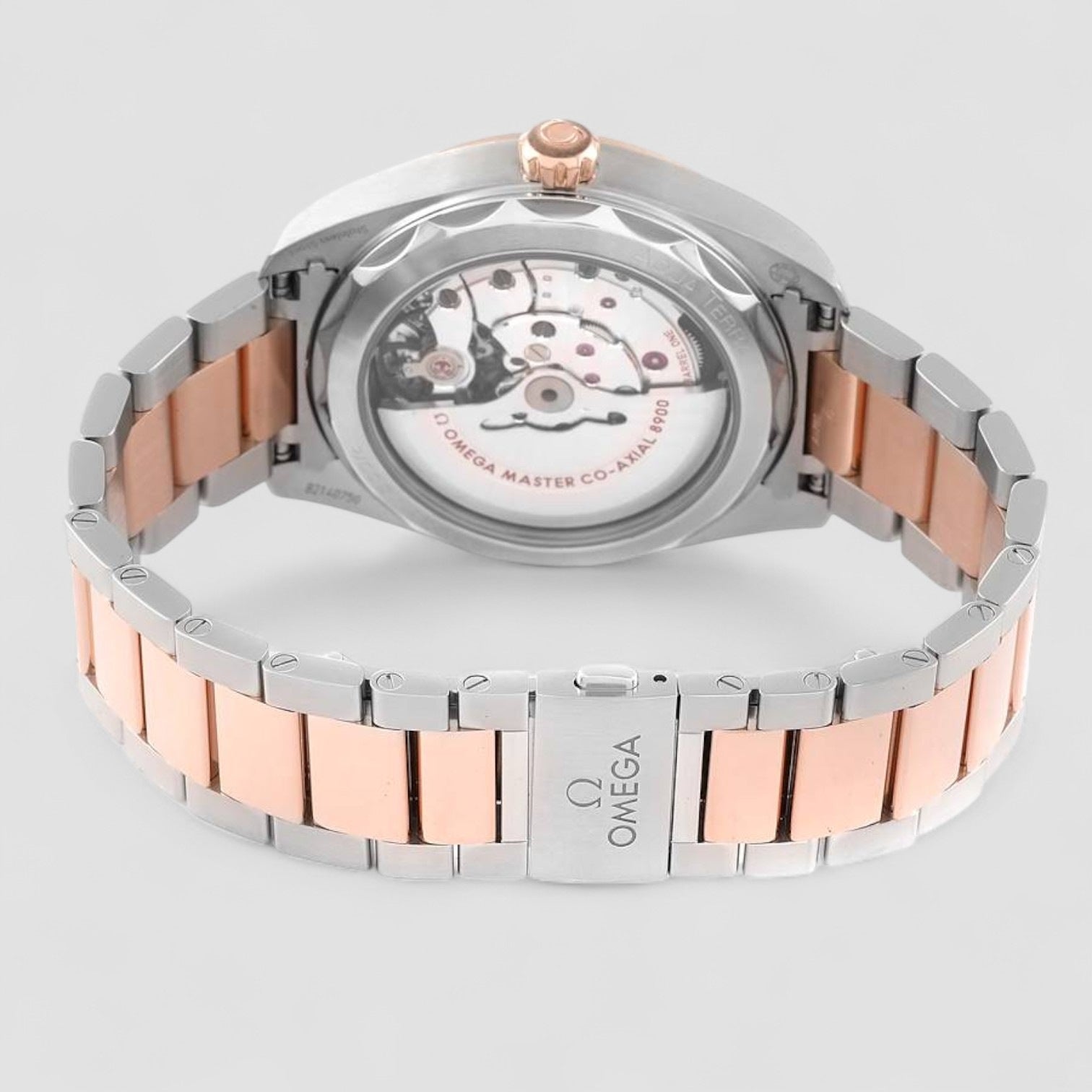 Aqua Terra 41 Steel Rose Gold Mens Watch