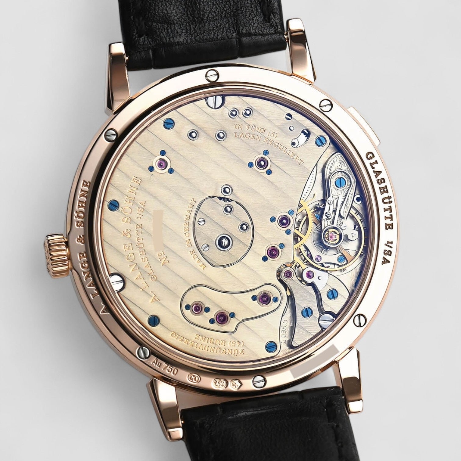 Grande Lange 1 Moon 18K Rose Gold Silver Dial
