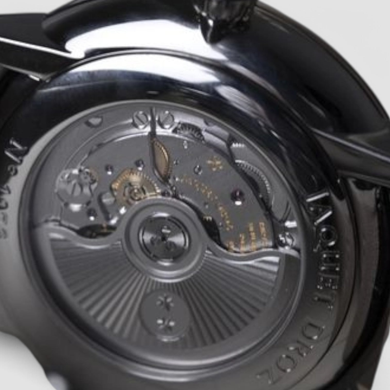 Grande Seconde Quantieme Automatic Gray Matte Dial Black Leather Men's Watch
