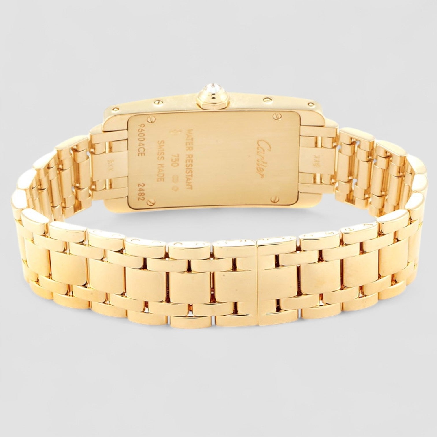 Tank Americaine Yellow Gold Diamond Ladies Watch