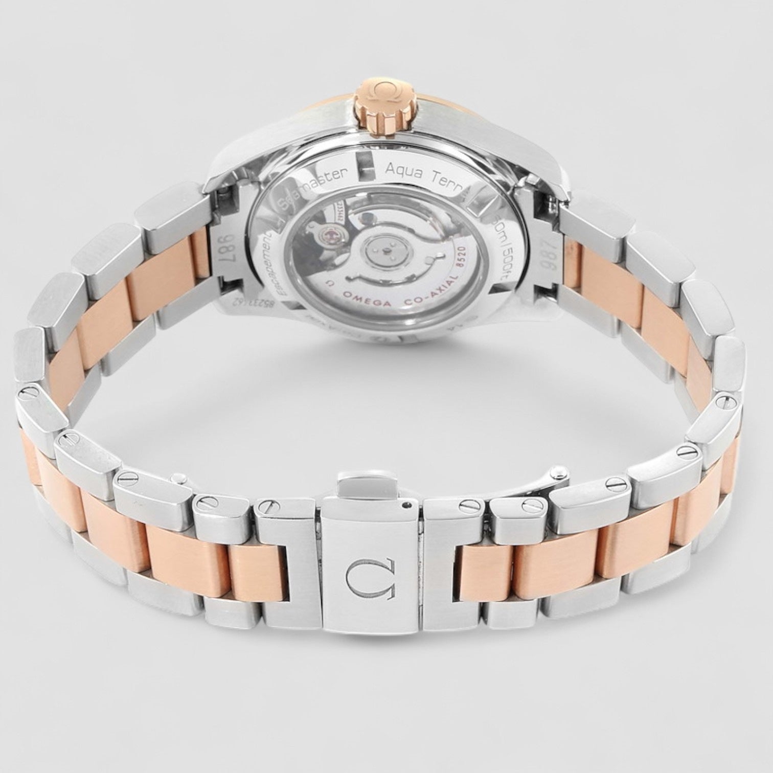 Aqua Terra Mother of Pearl Diamond Dial Men's Watch